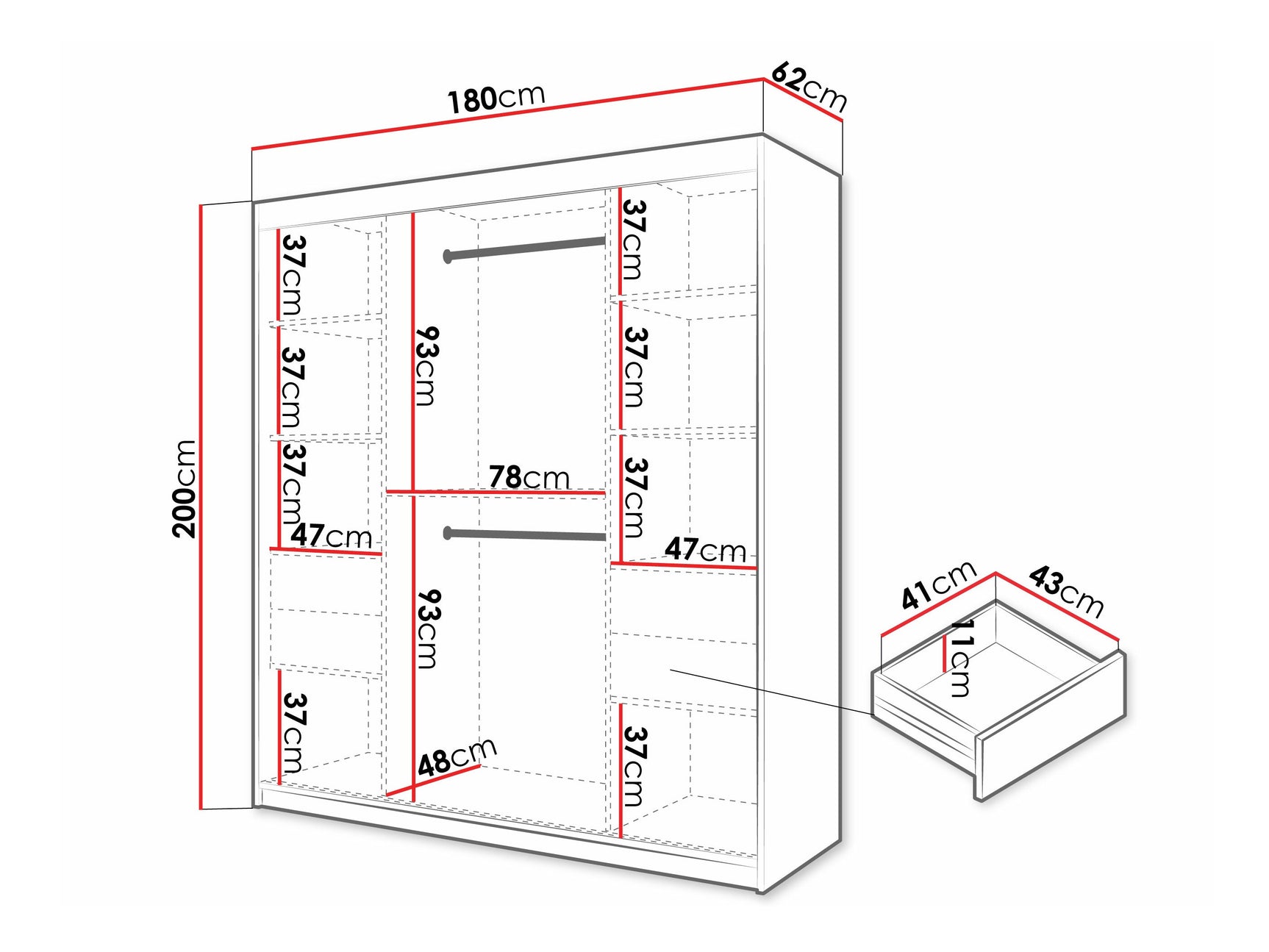 Garderobeskab Hartford 576