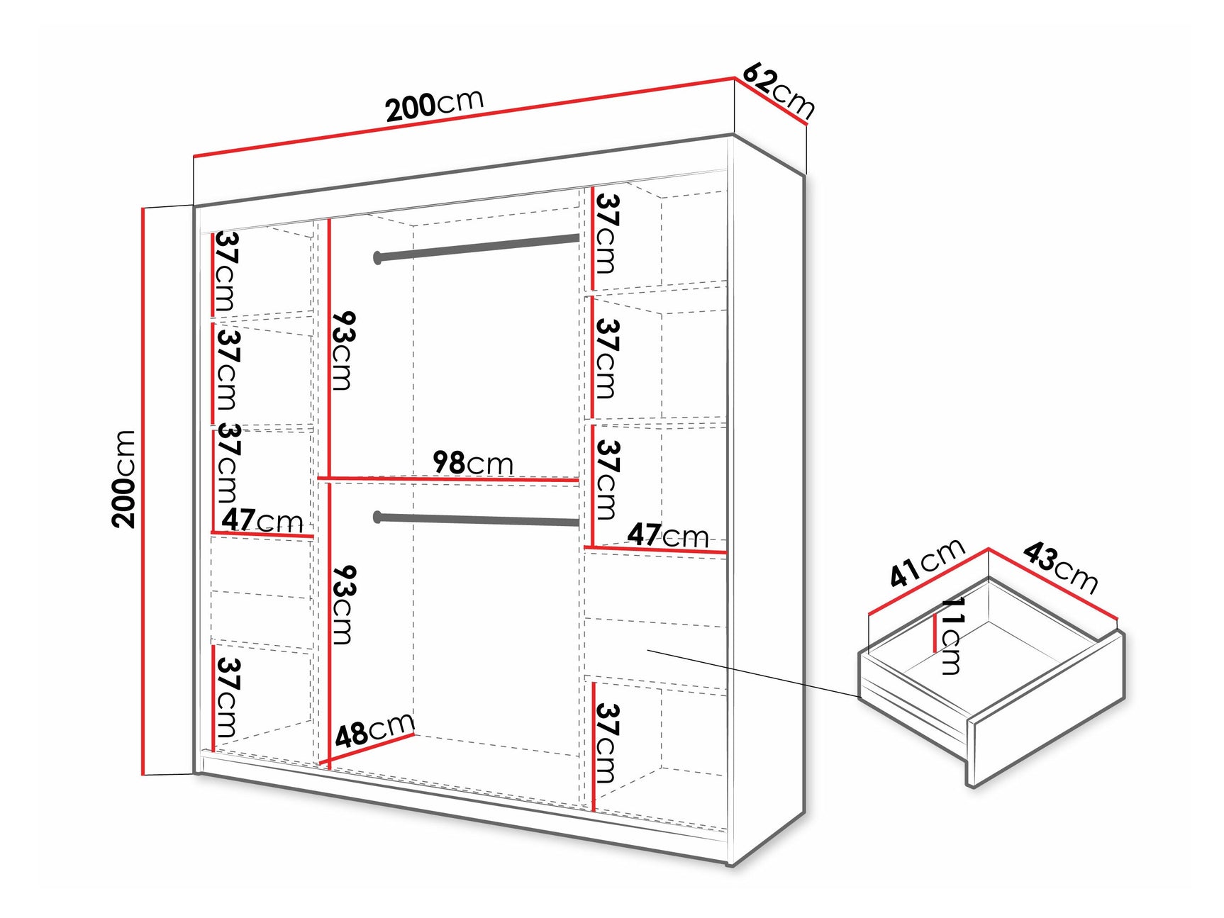 Garderobeskab Hartford 576