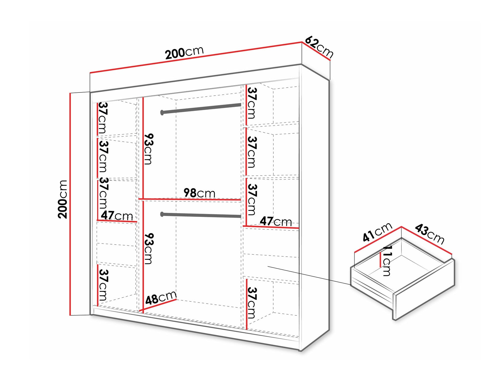 Garderobeskab Hartford 576