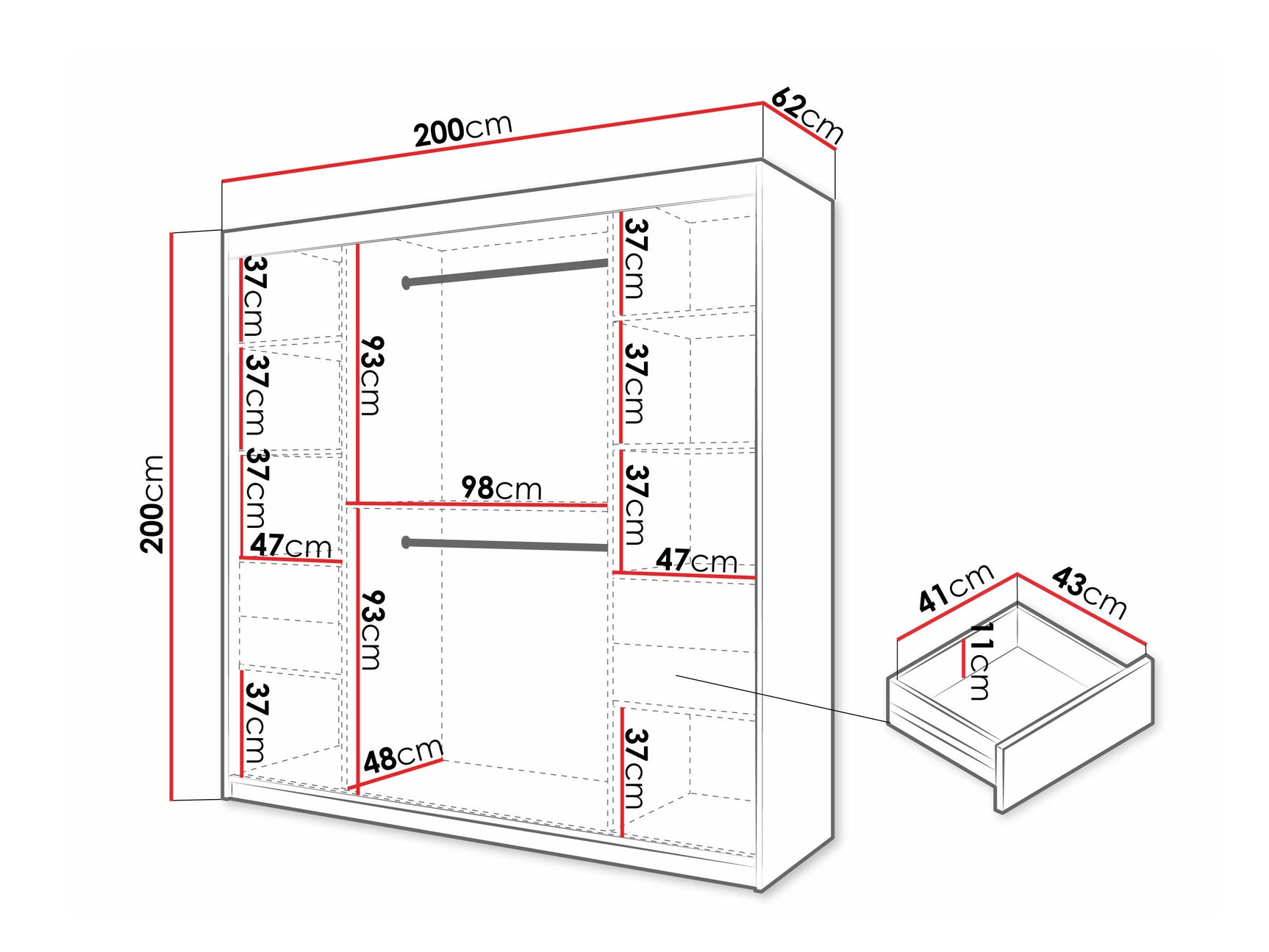 Garderobeskab Hartford 576