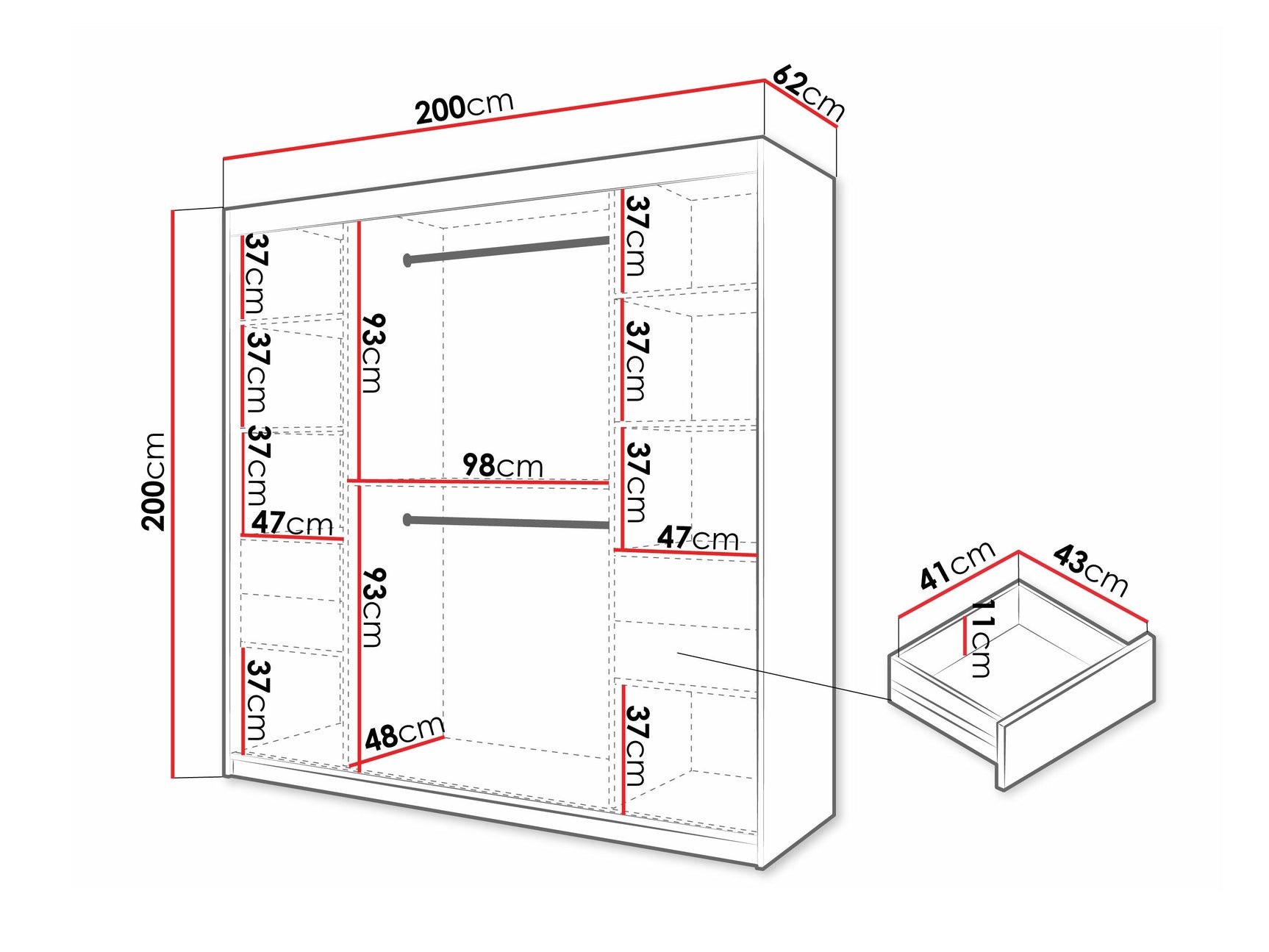 Garderobeskab Hartford 576
