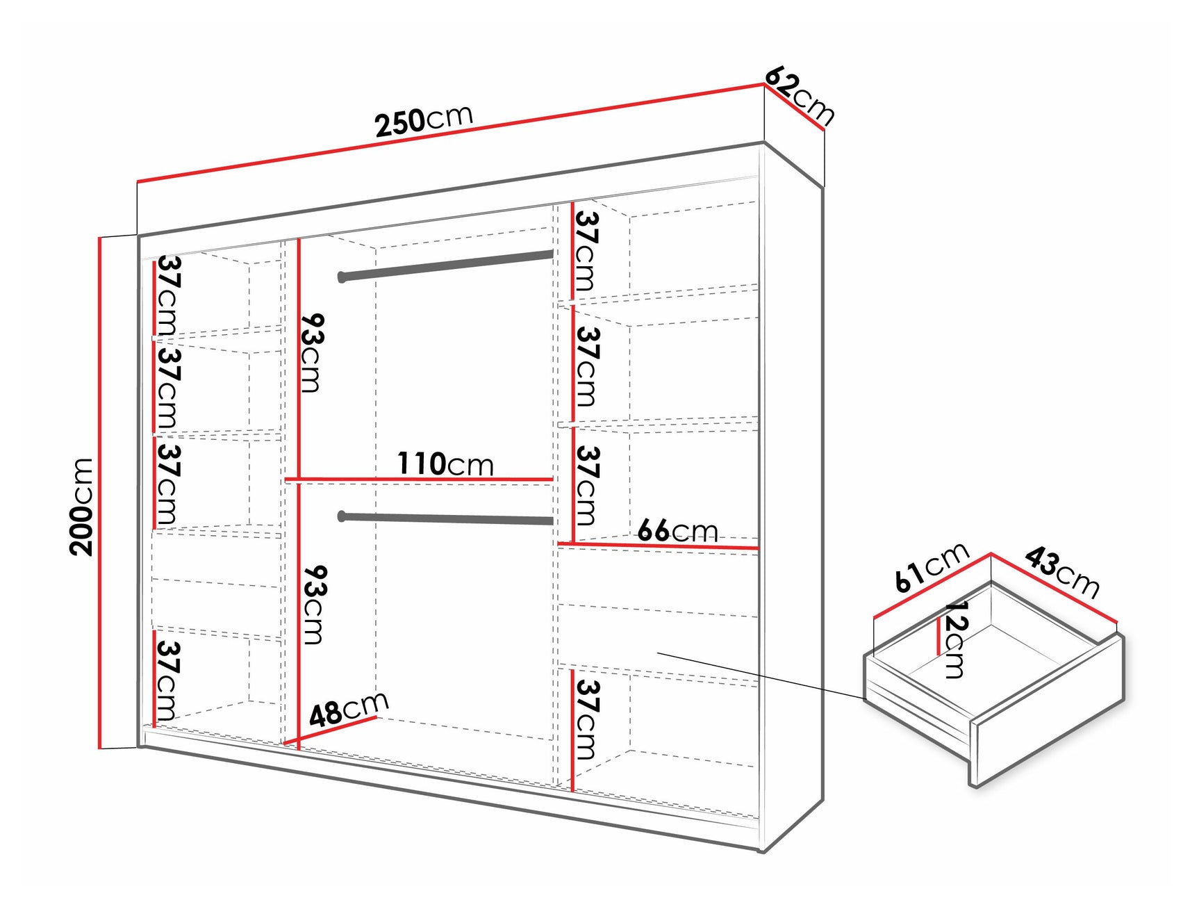 Garderobeskab Hartford 576