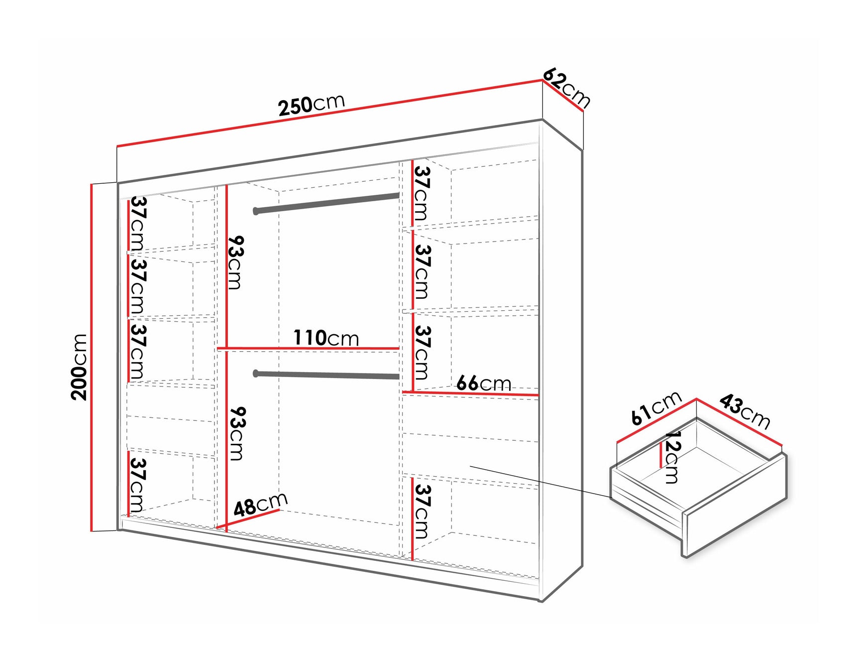 Garderobeskab Hartford 576