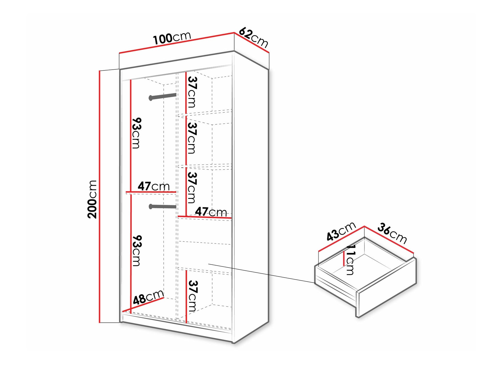 Garderobeskab Hartford 576