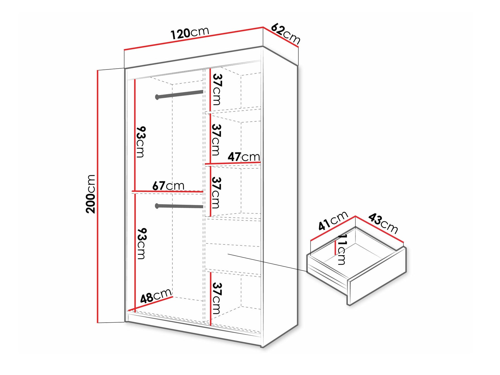 Garderobeskab Hartford 575