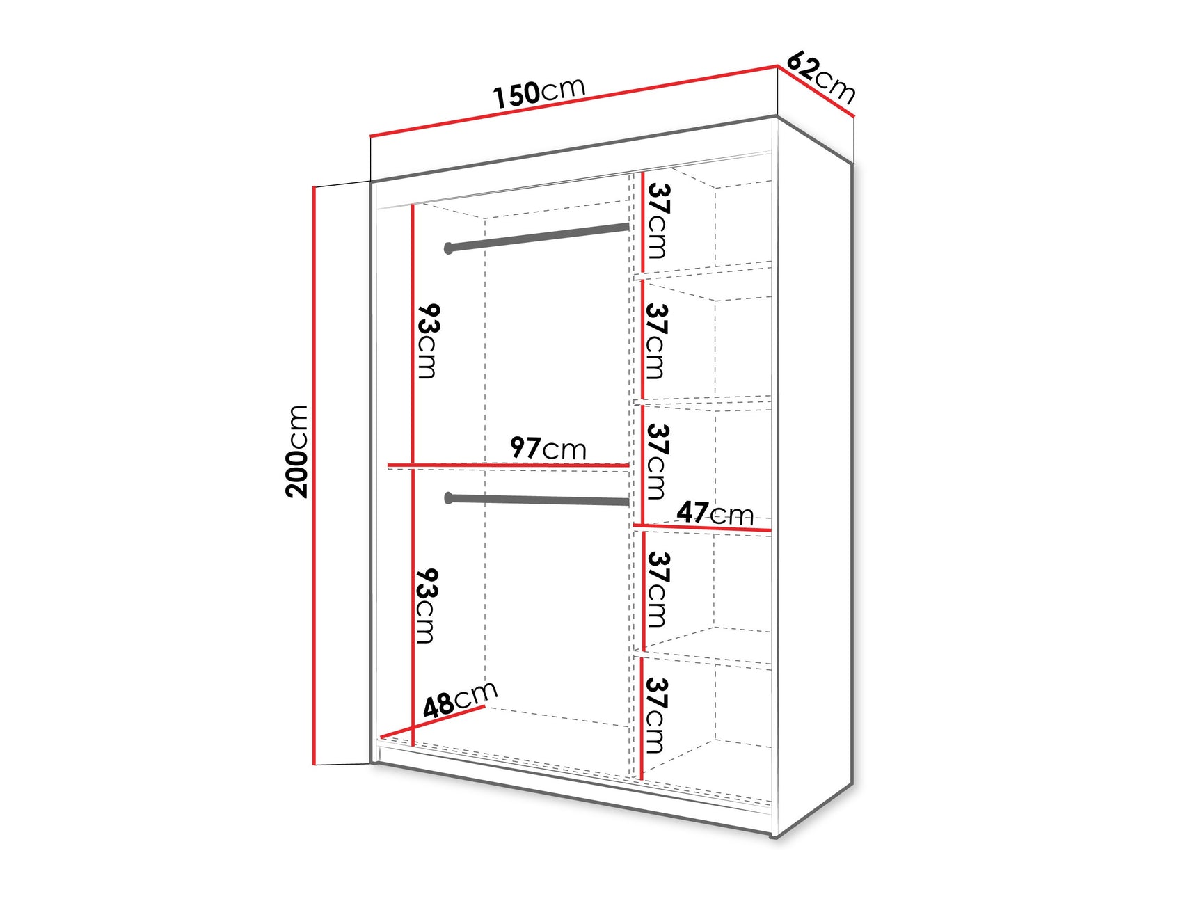 Garderobeskab Hartford 575