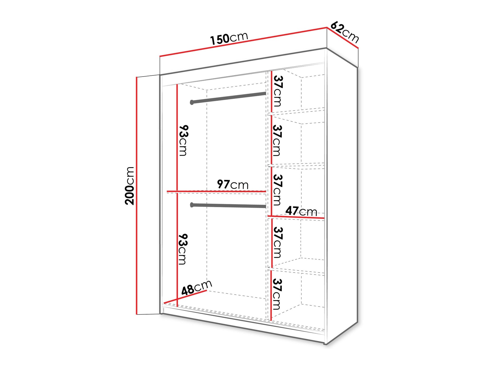 Garderobeskab Hartford 575