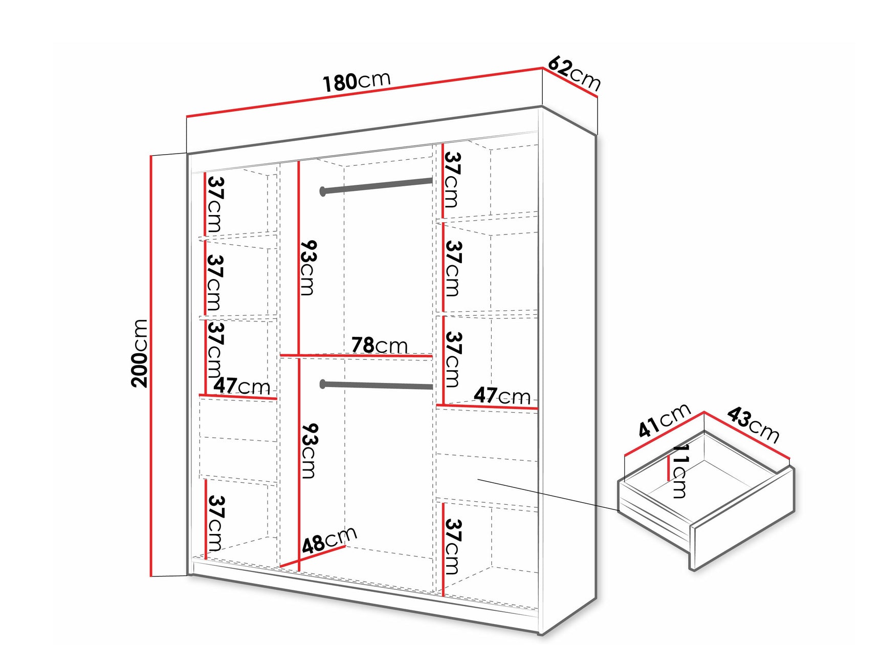 Garderobeskab Hartford 575