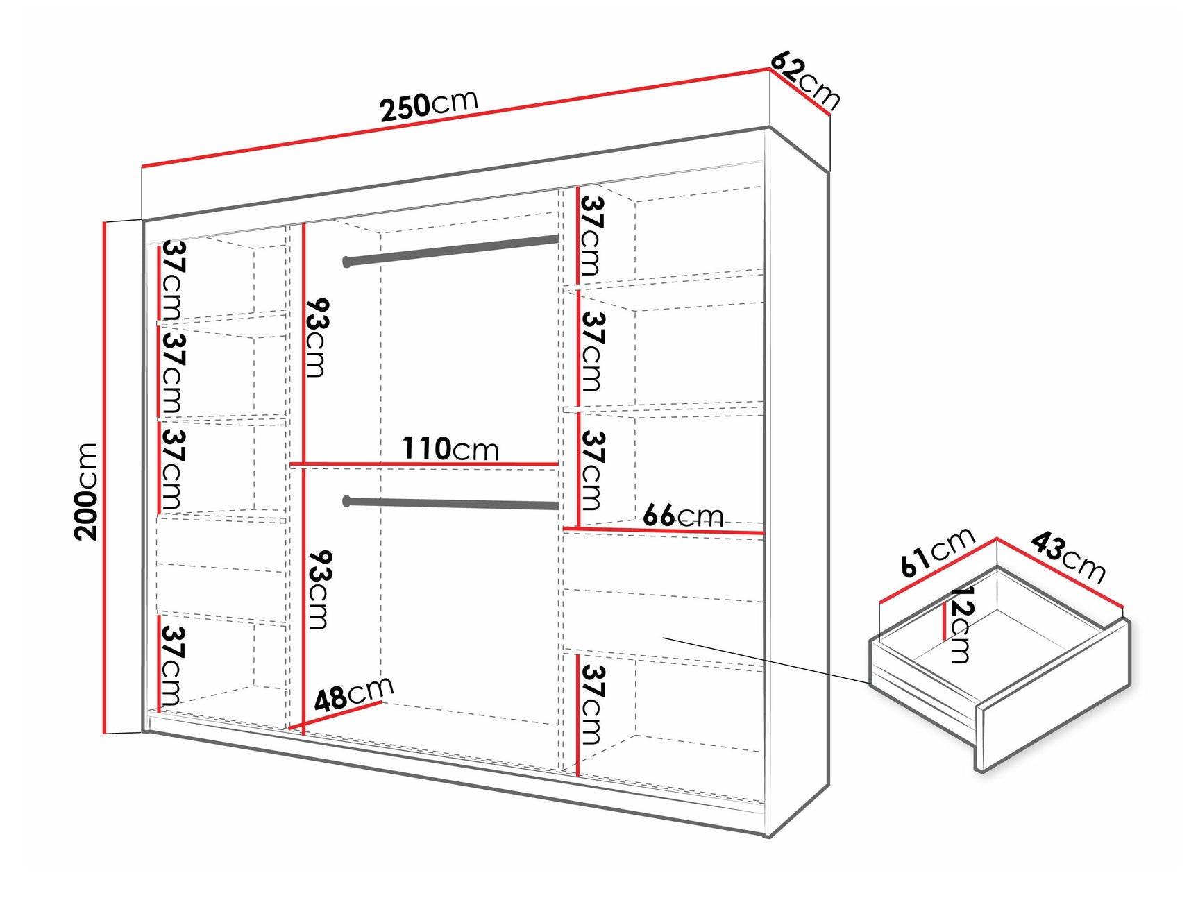 Garderobeskab Hartford 575