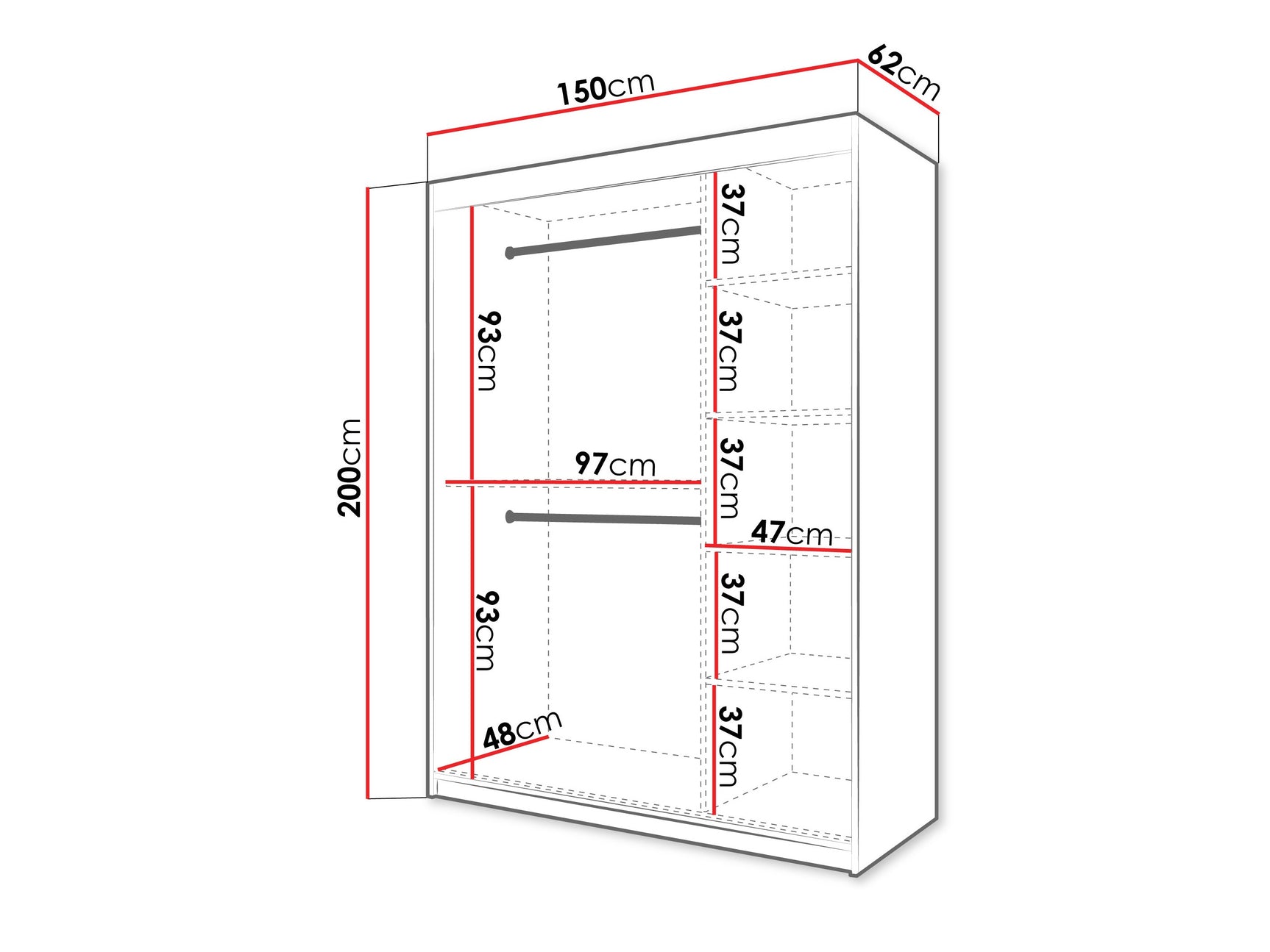 Garderobeskab Hartford 575