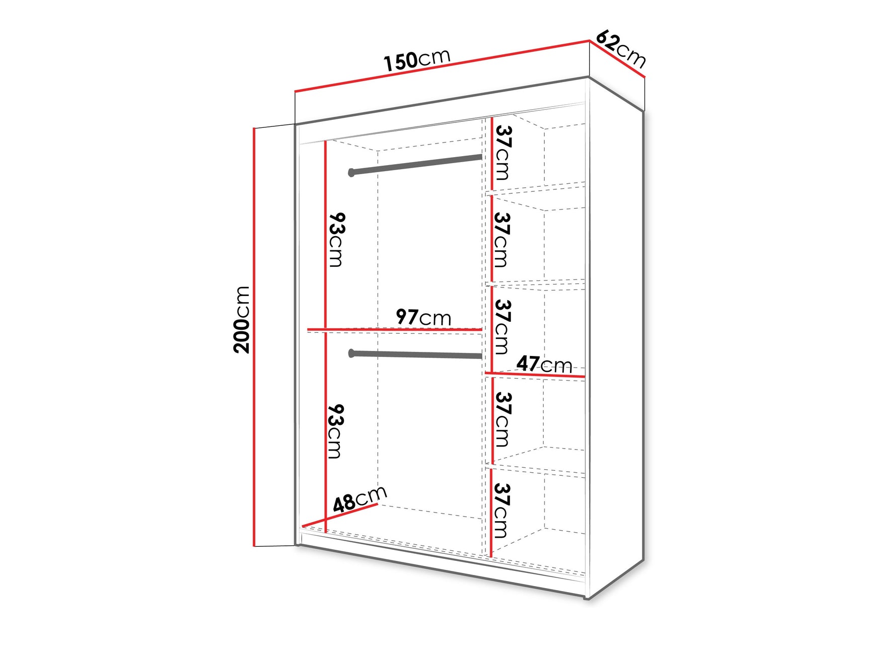 Garderobeskab Hartford 575