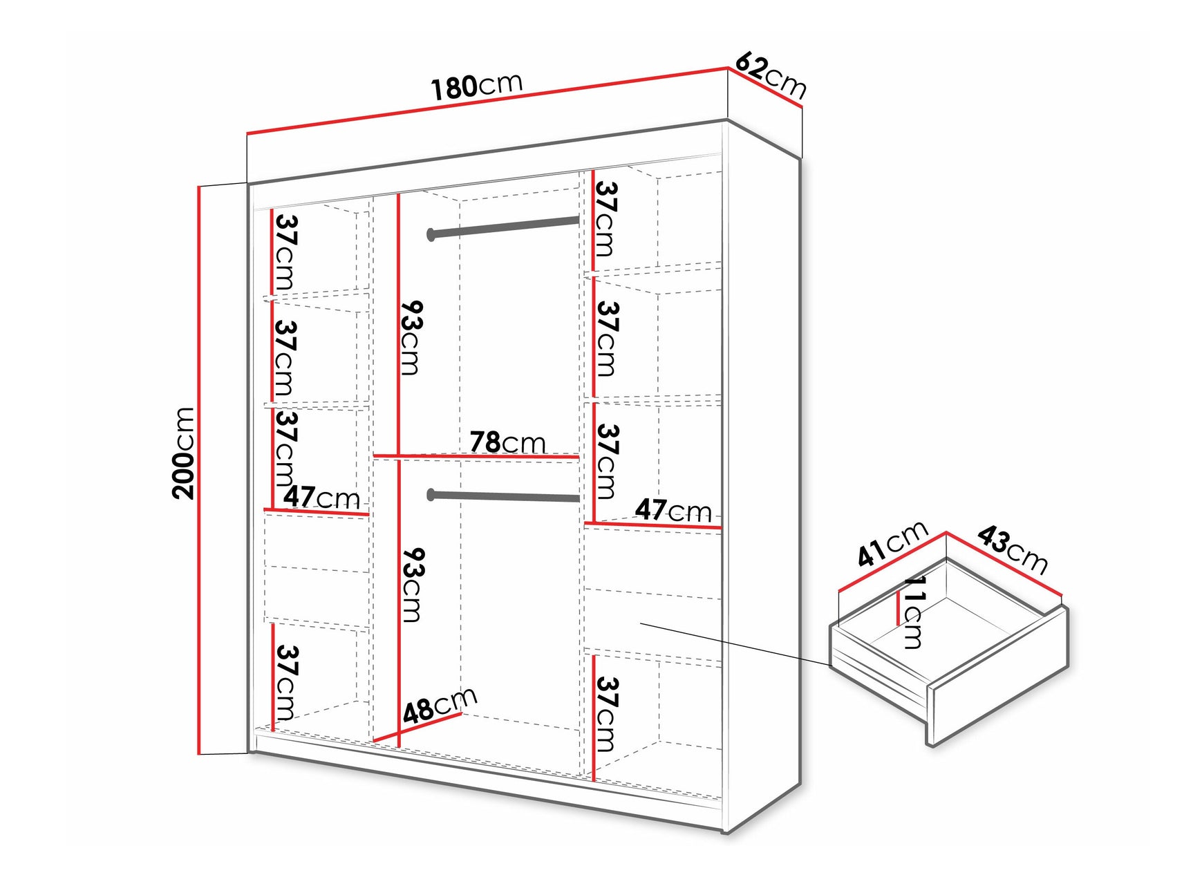 Garderobeskab Hartford 575