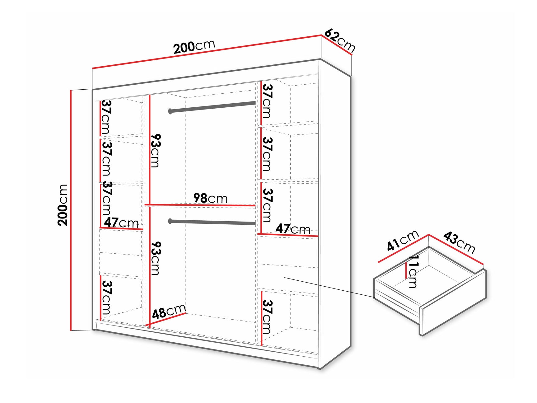 Garderobeskab Hartford 575