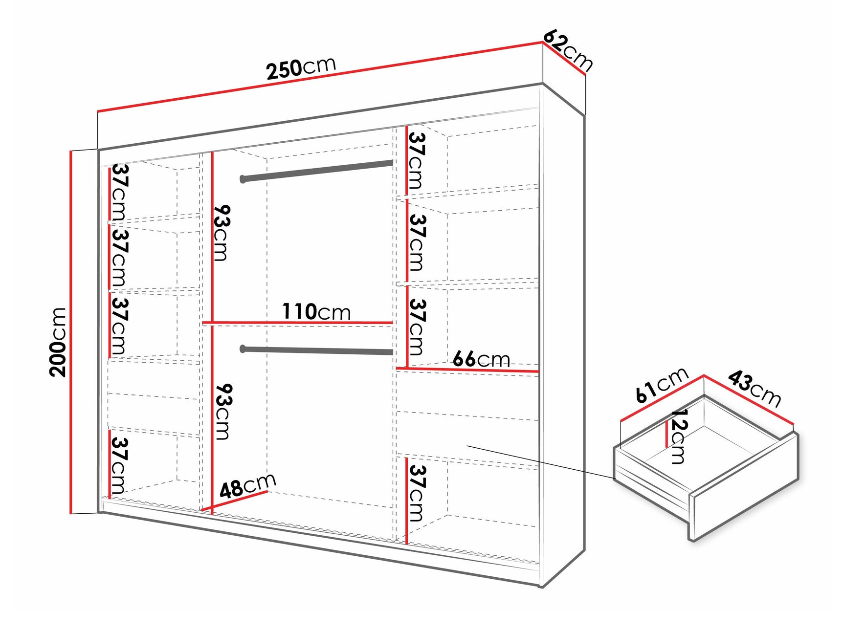 Garderobeskab Hartford 575