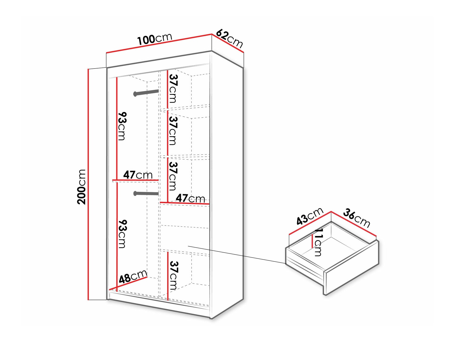 Garderobeskab Hartford 577