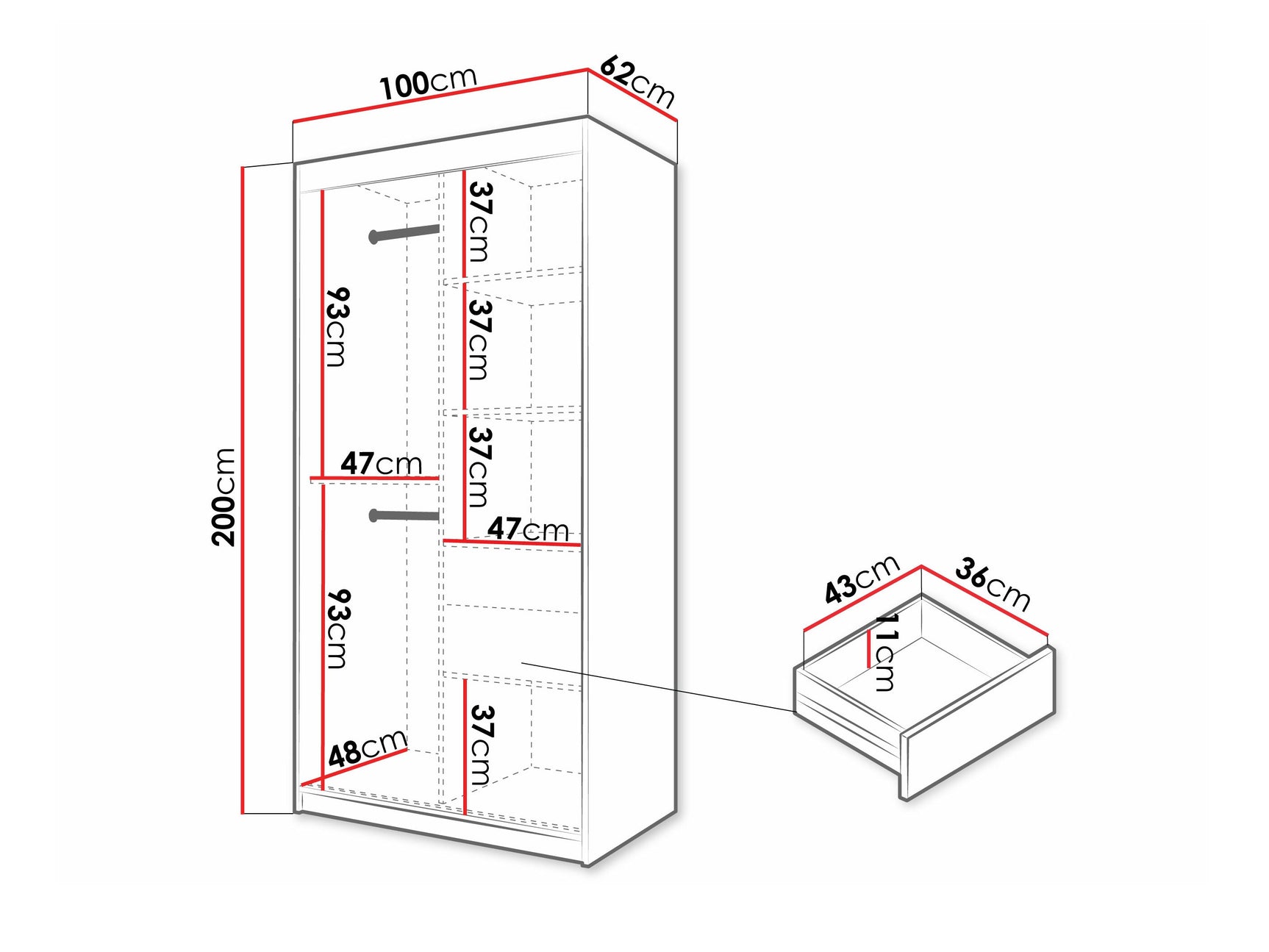 Garderobeskab Hartford 577