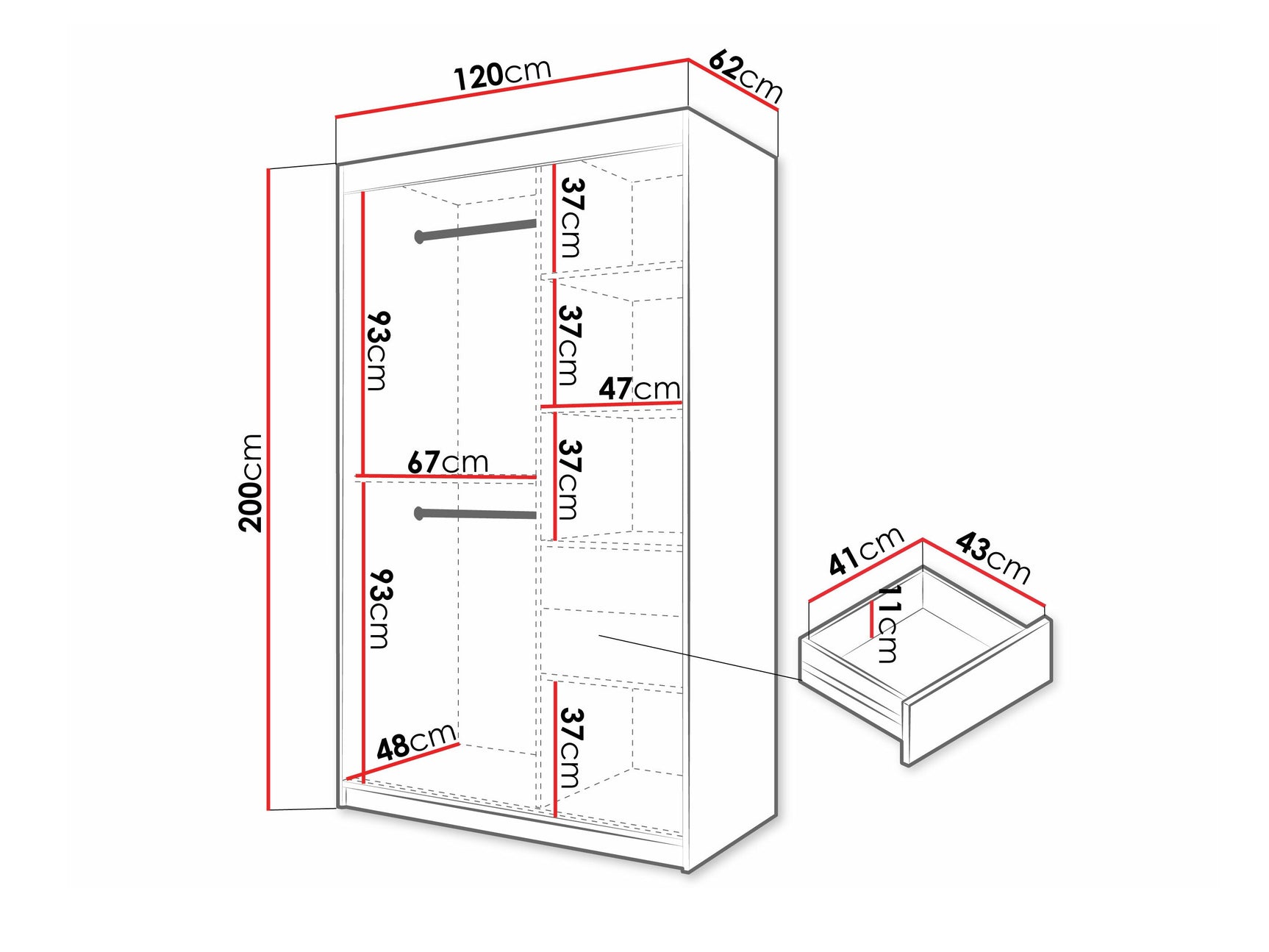 Garderobeskab Hartford 577
