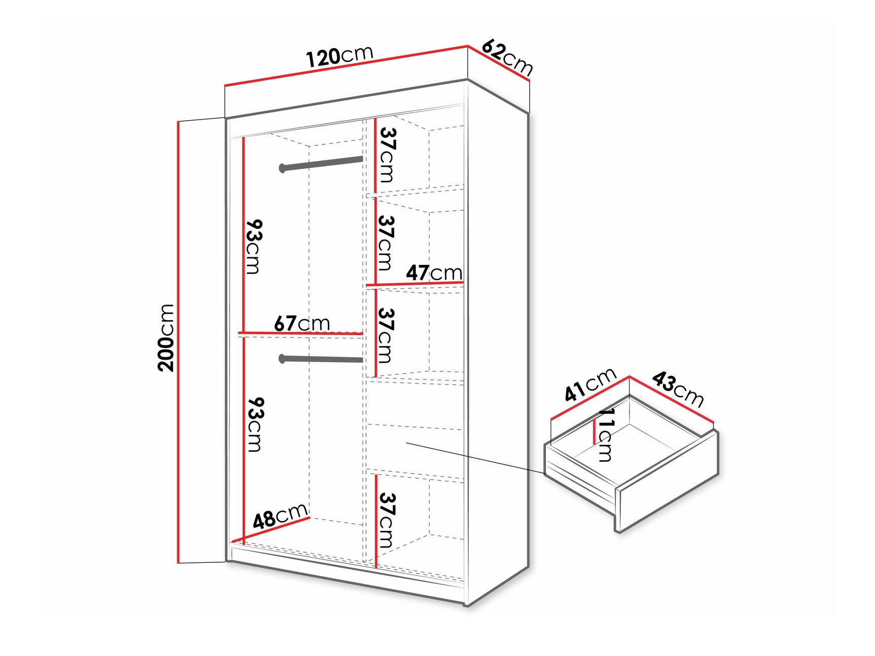 Garderobeskab Hartford 577