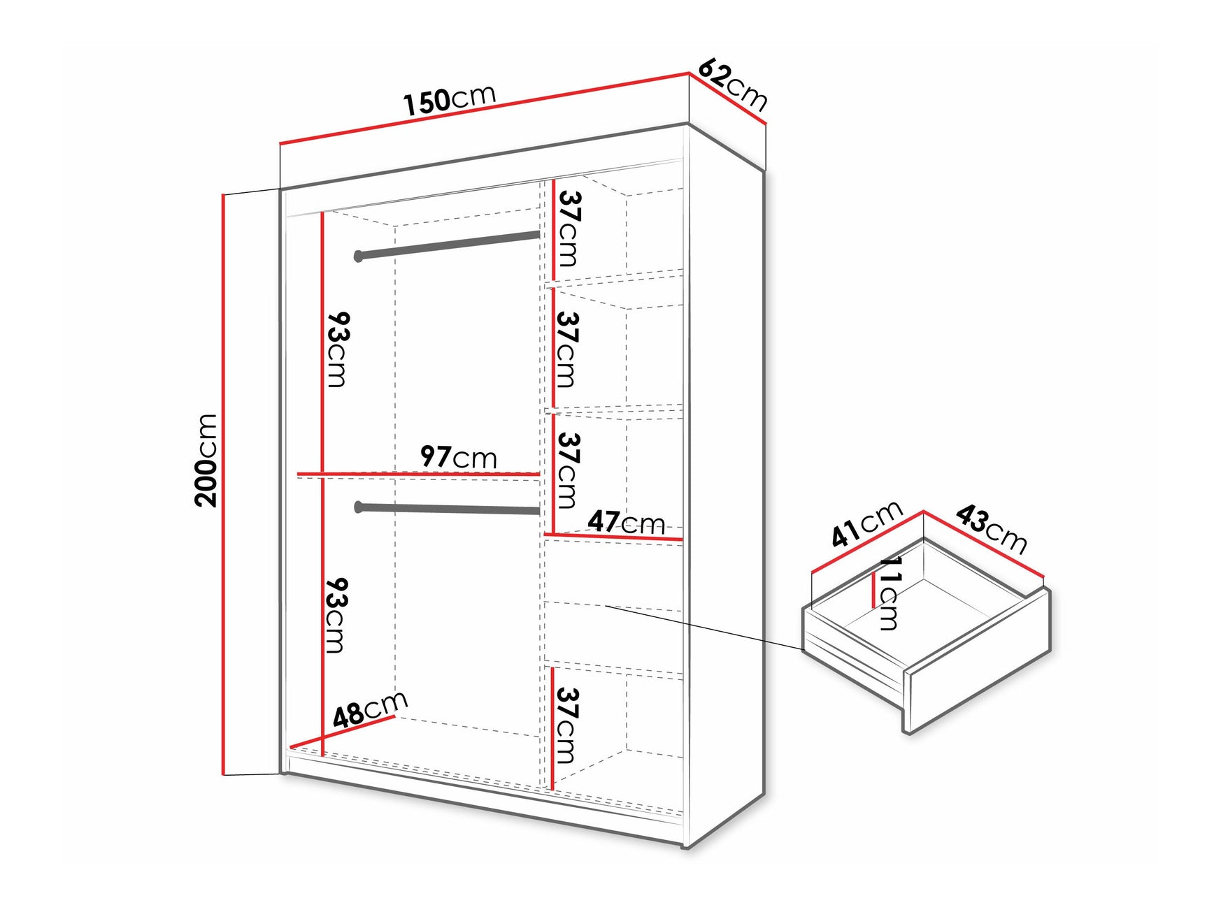 Garderobeskab Hartford 577
