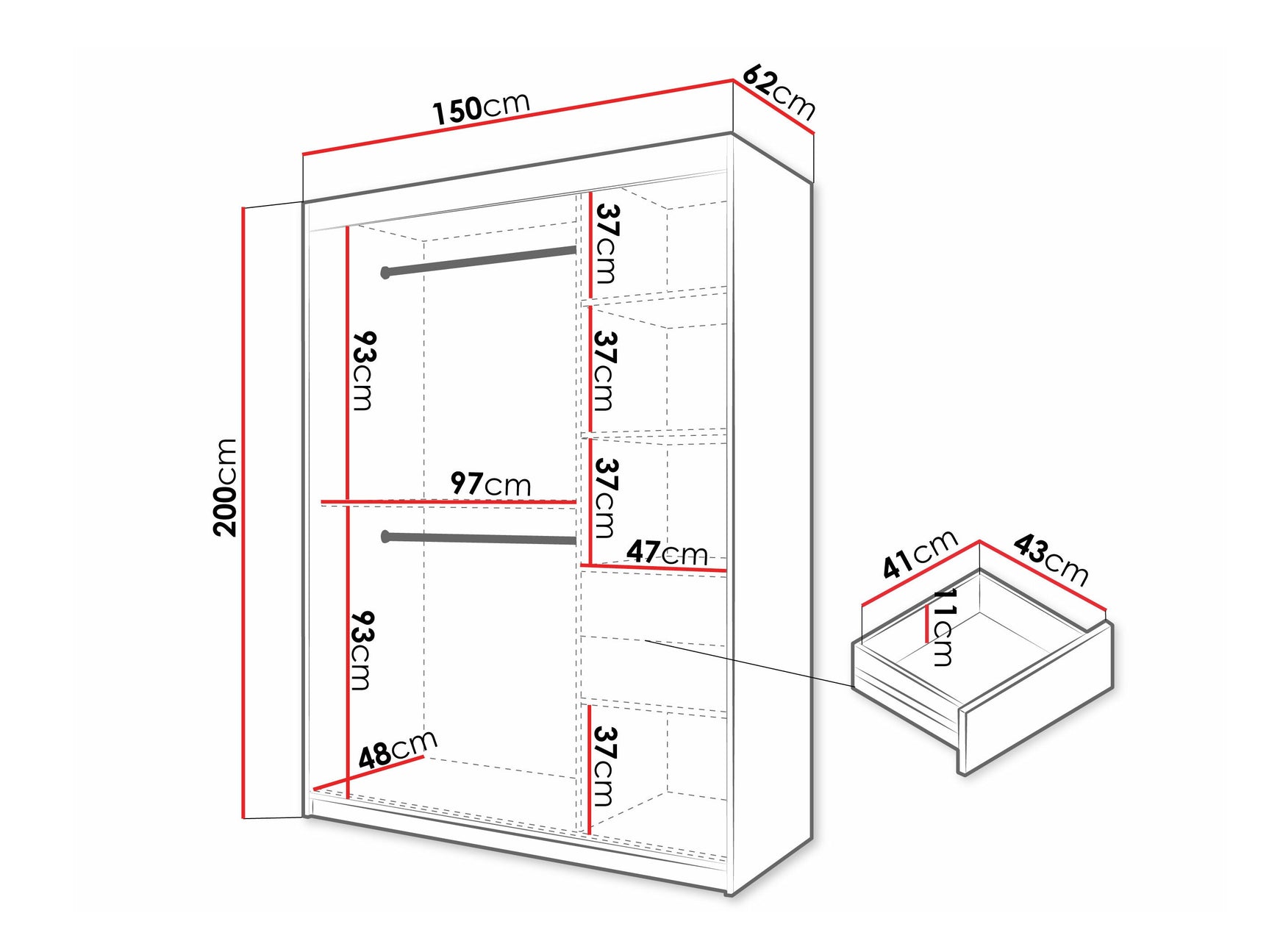 Garderobeskab Hartford 577