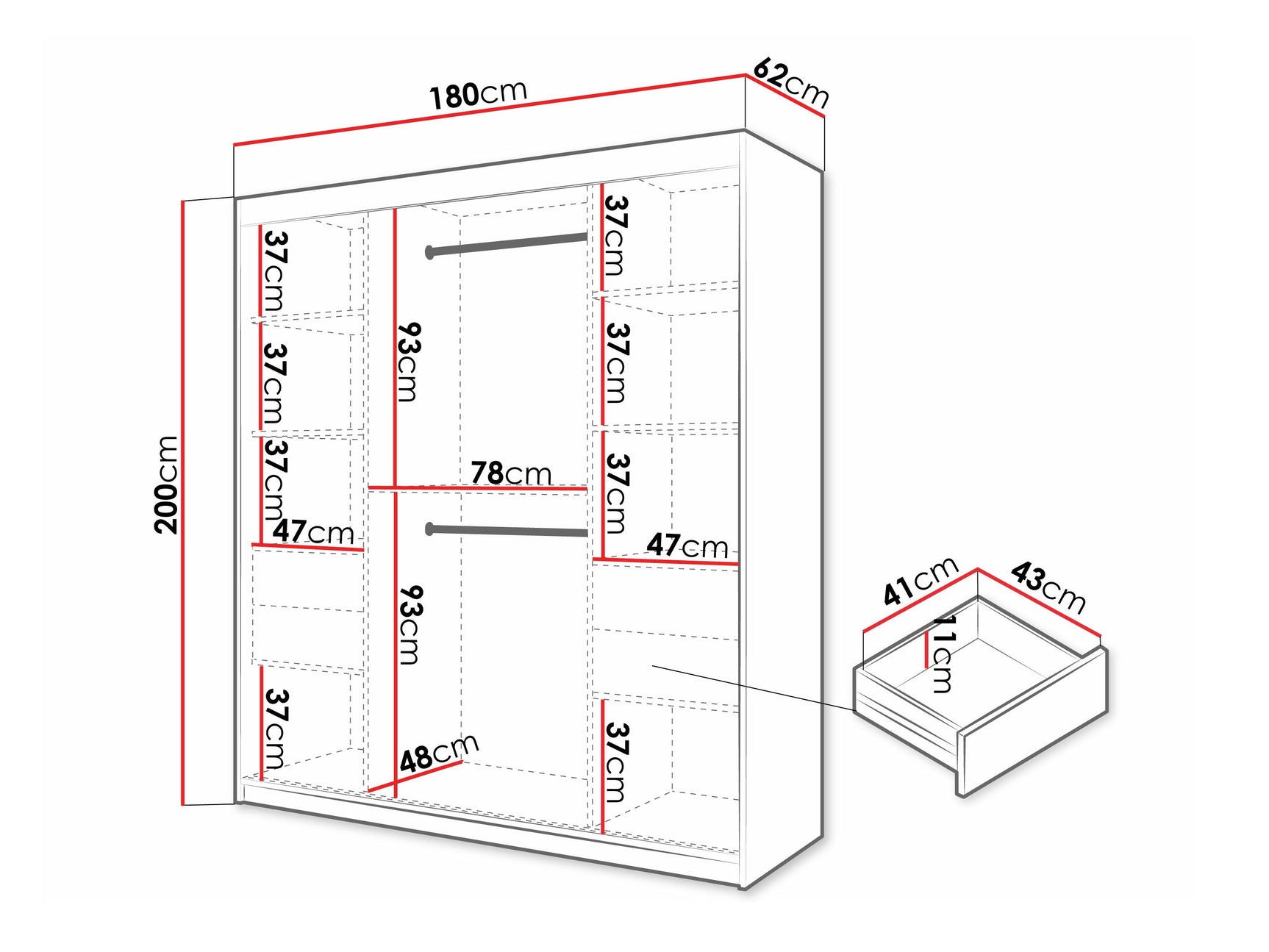 Garderobeskab Hartford 577