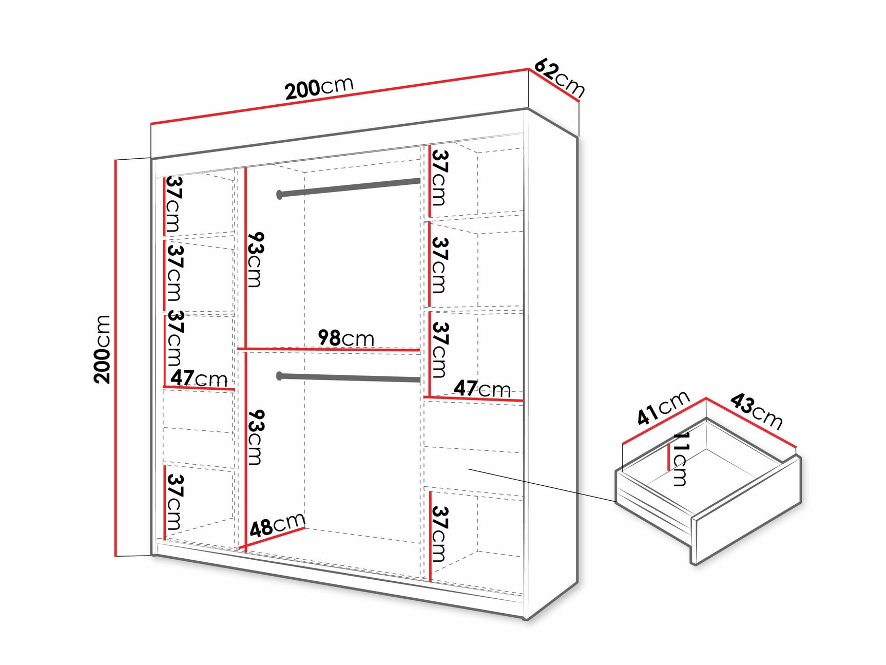 Garderobeskab Hartford 577