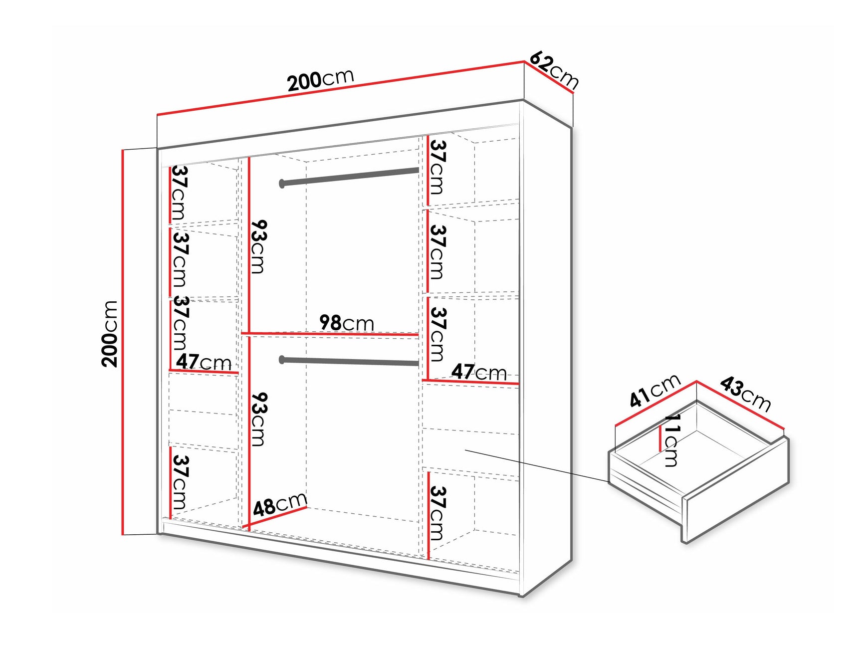 Garderobeskab Hartford 577