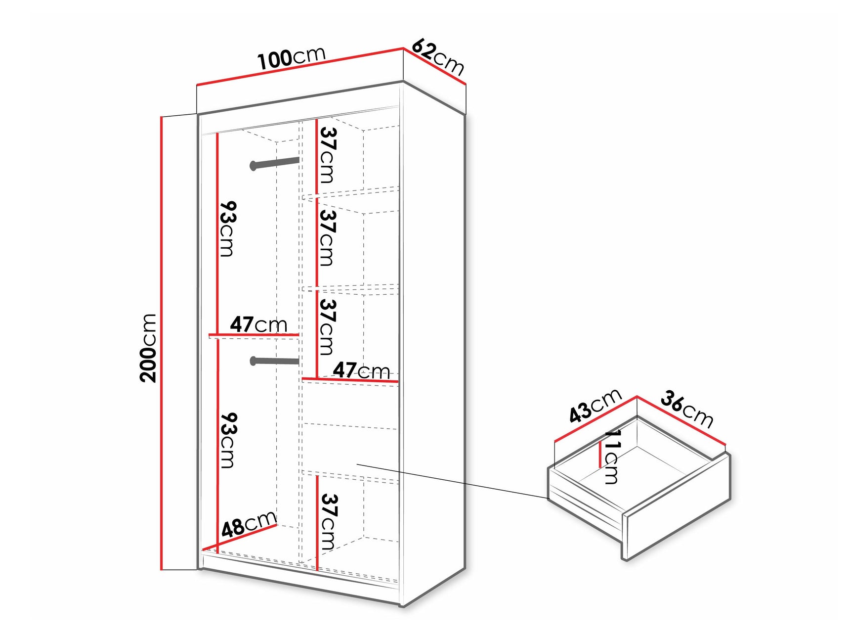Garderobeskab Hartford 577