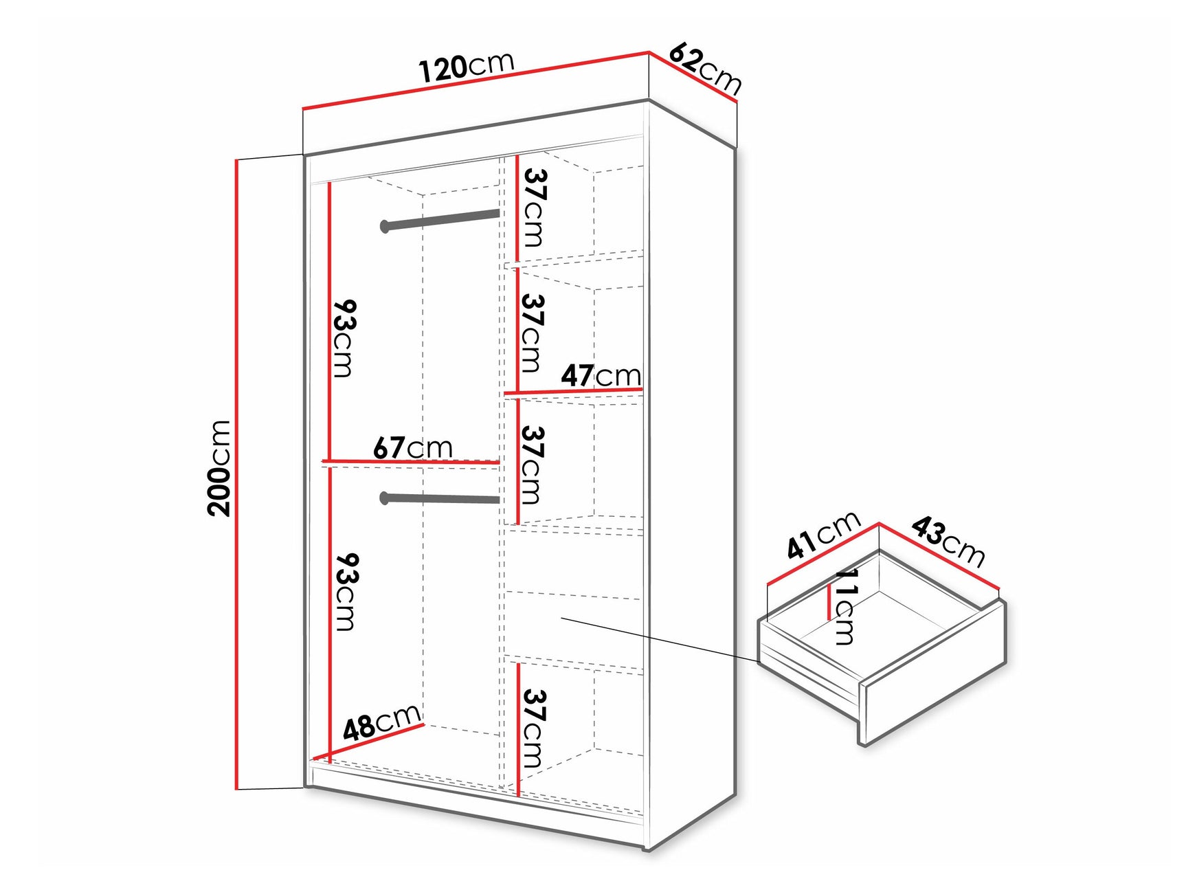 Garderobeskab Hartford 577