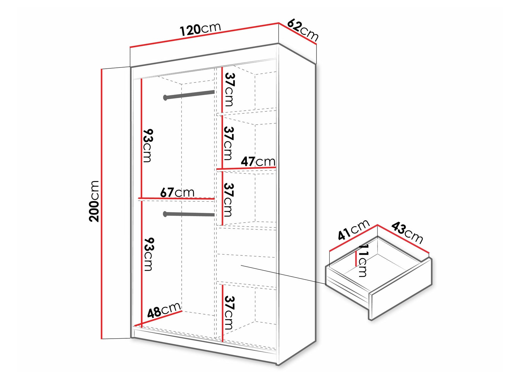 Garderobeskab Hartford 577