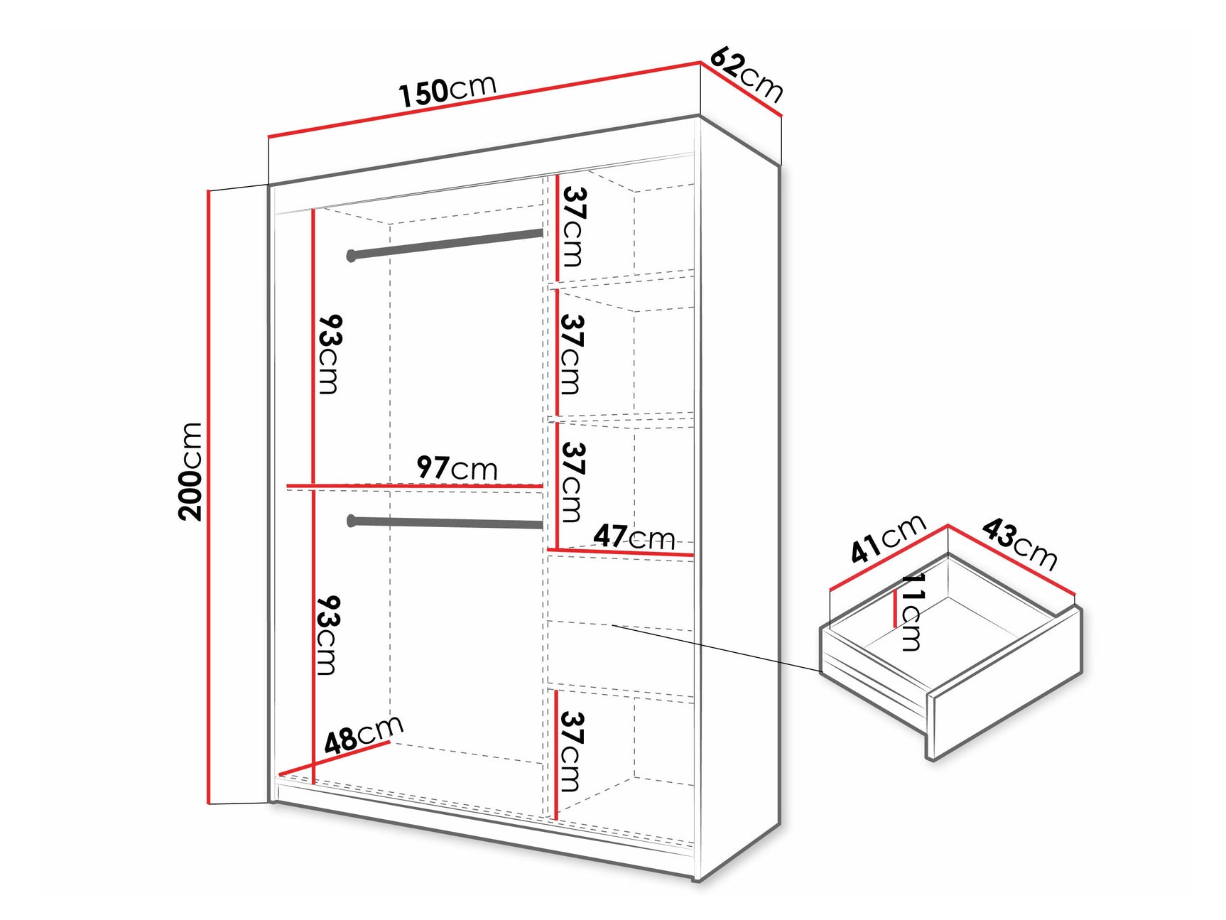 Garderobeskab Hartford 577