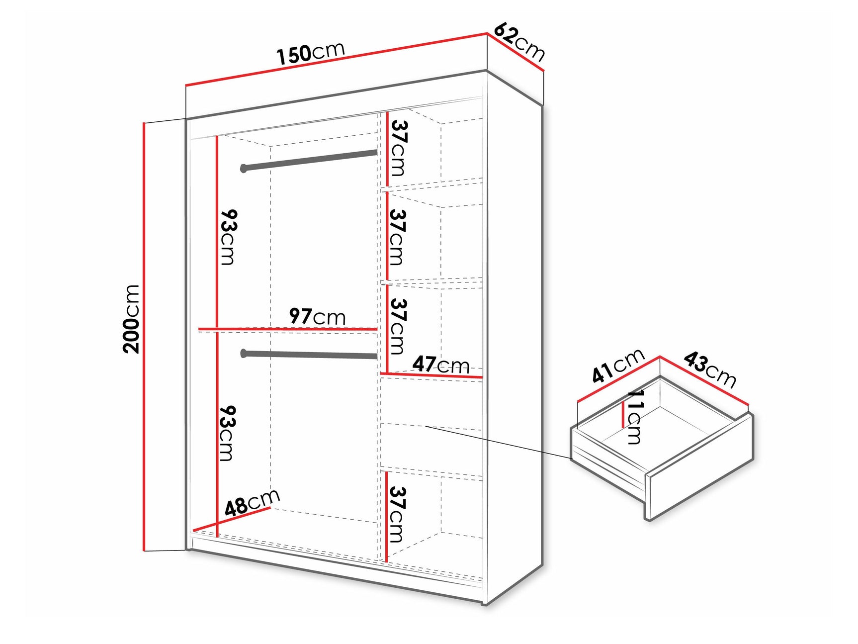 Garderobeskab Hartford 577