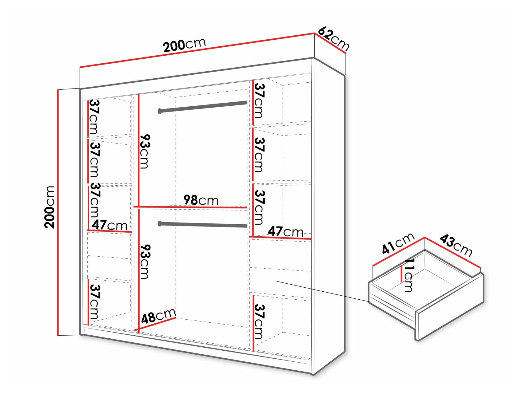 Garderobeskab Hartford 577