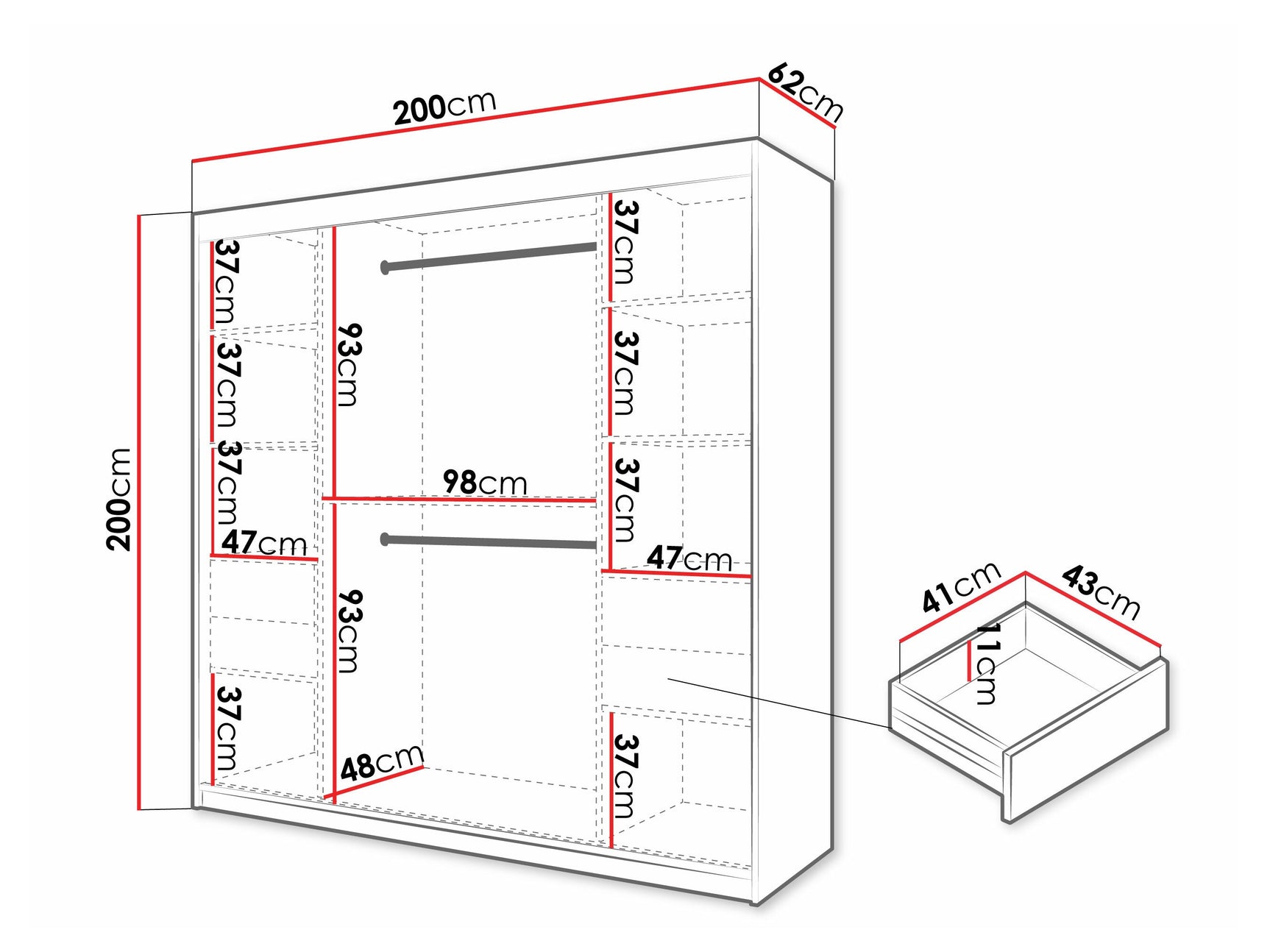 Garderobeskab Hartford 577