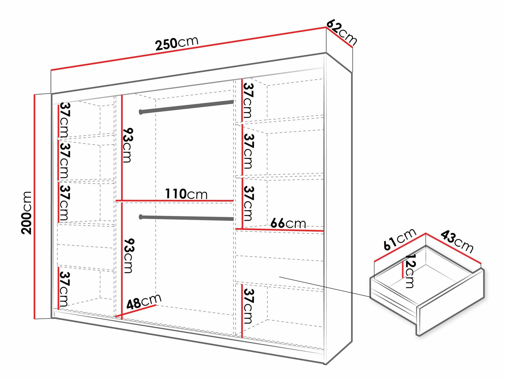 Garderobeskab Hartford 577