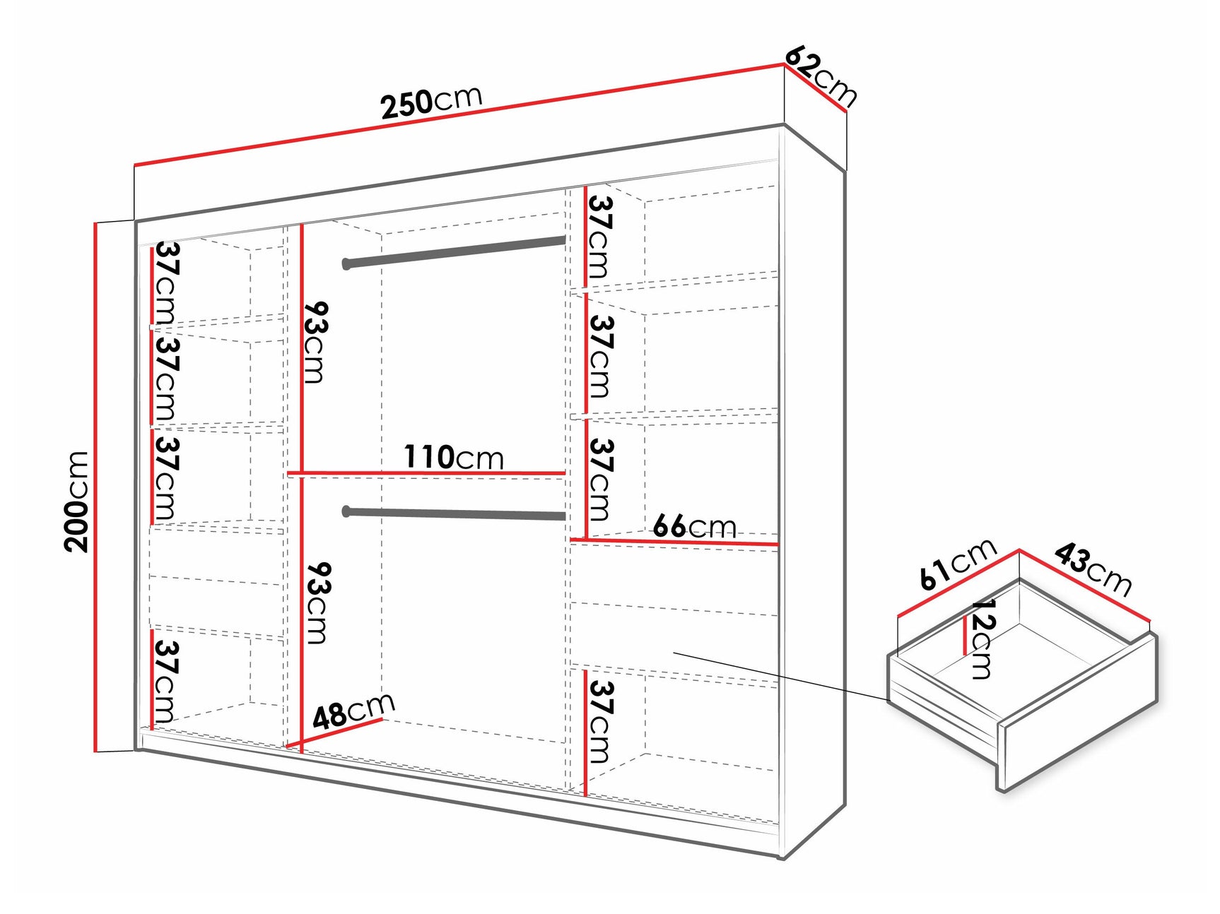 Garderobeskab Hartford 577