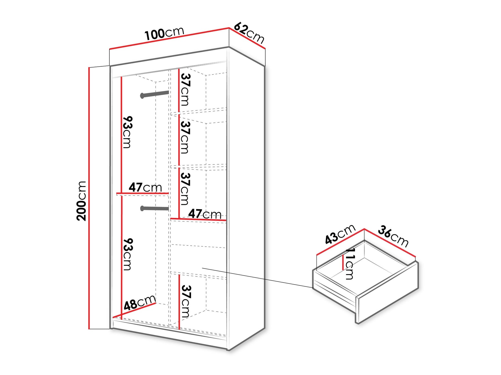 Garderobeskab Hartford 578
