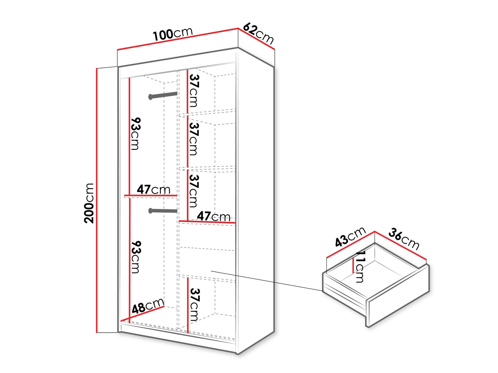 Garderobeskab Hartford 578