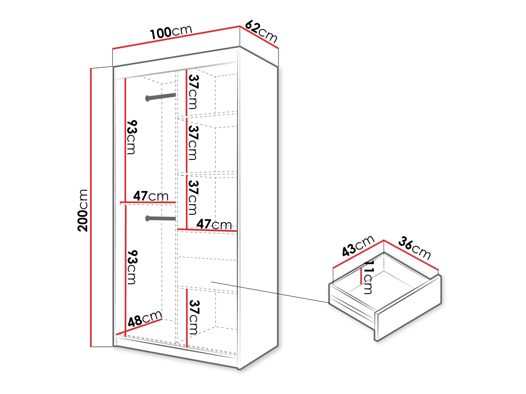 Garderobeskab Hartford 578