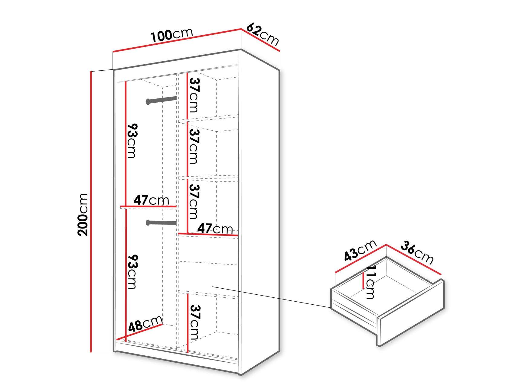 Garderobeskab Hartford 578