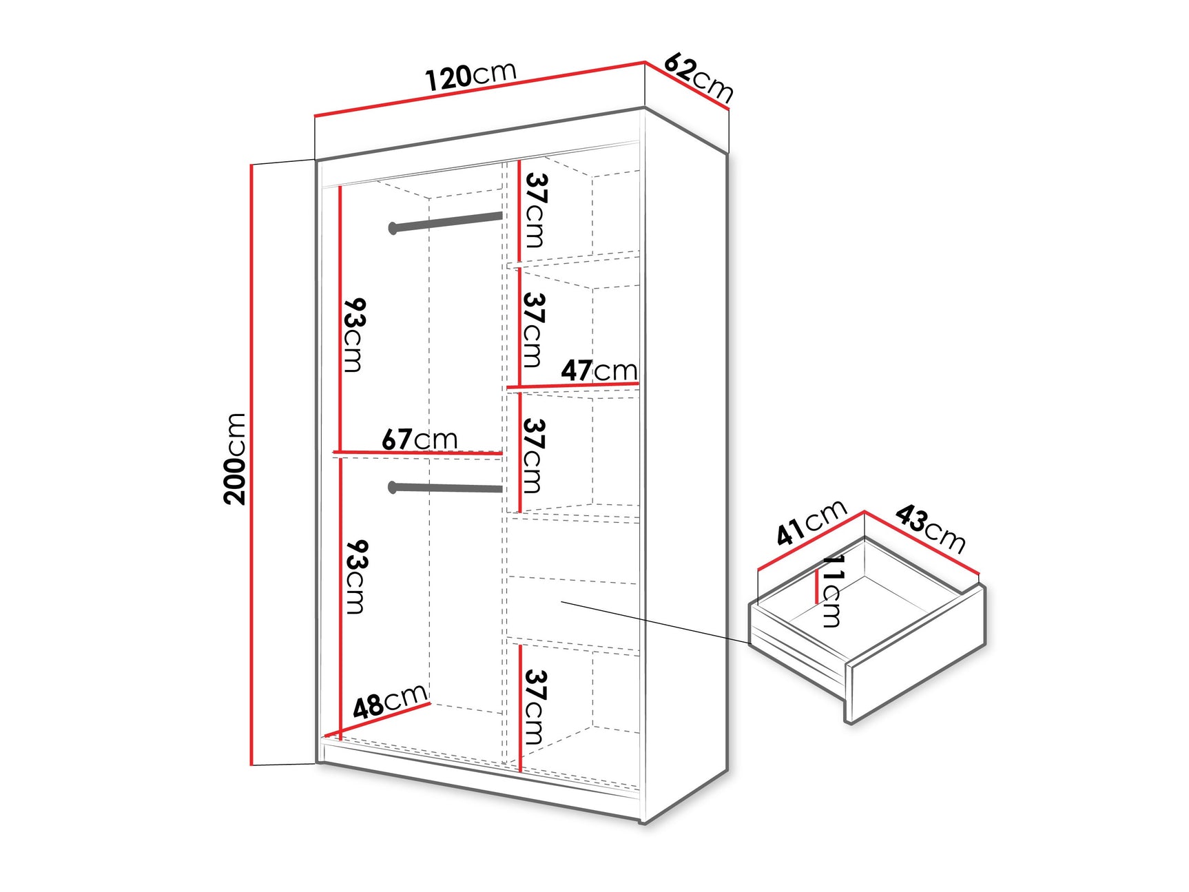 Garderobeskab Hartford 578