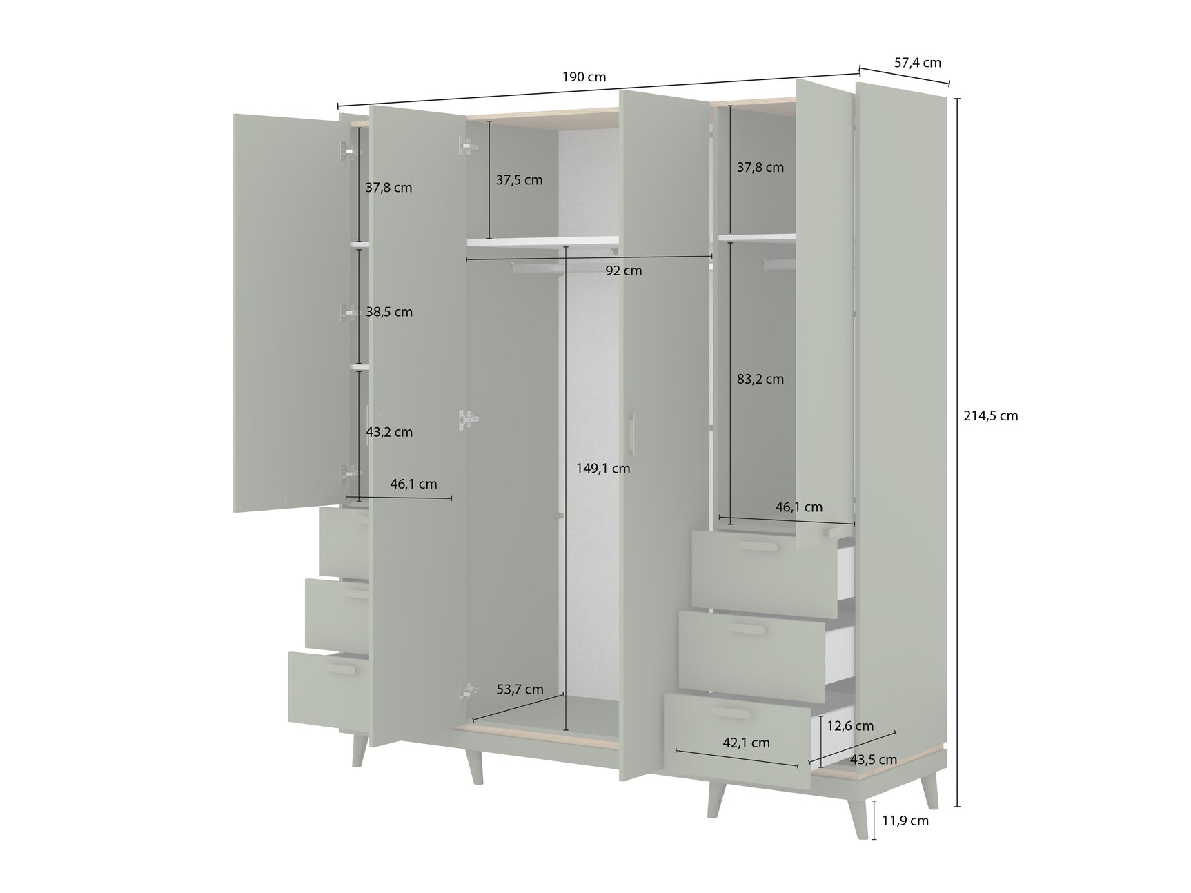 Garderobeskab Fertalu 101