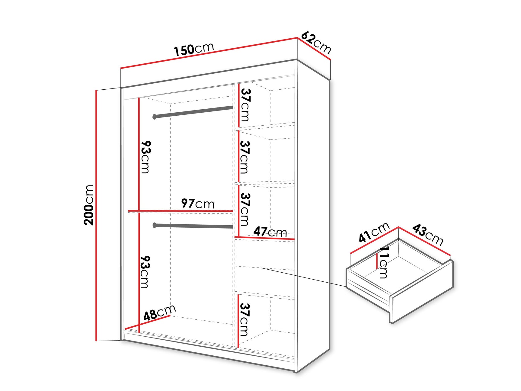 Garderobeskab Hartford 578
