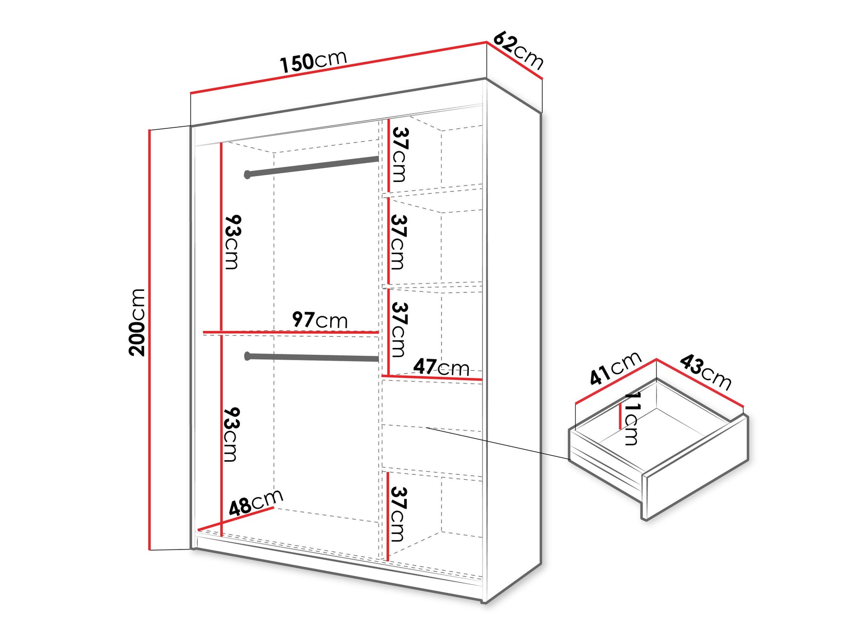 Garderobeskab Hartford 578