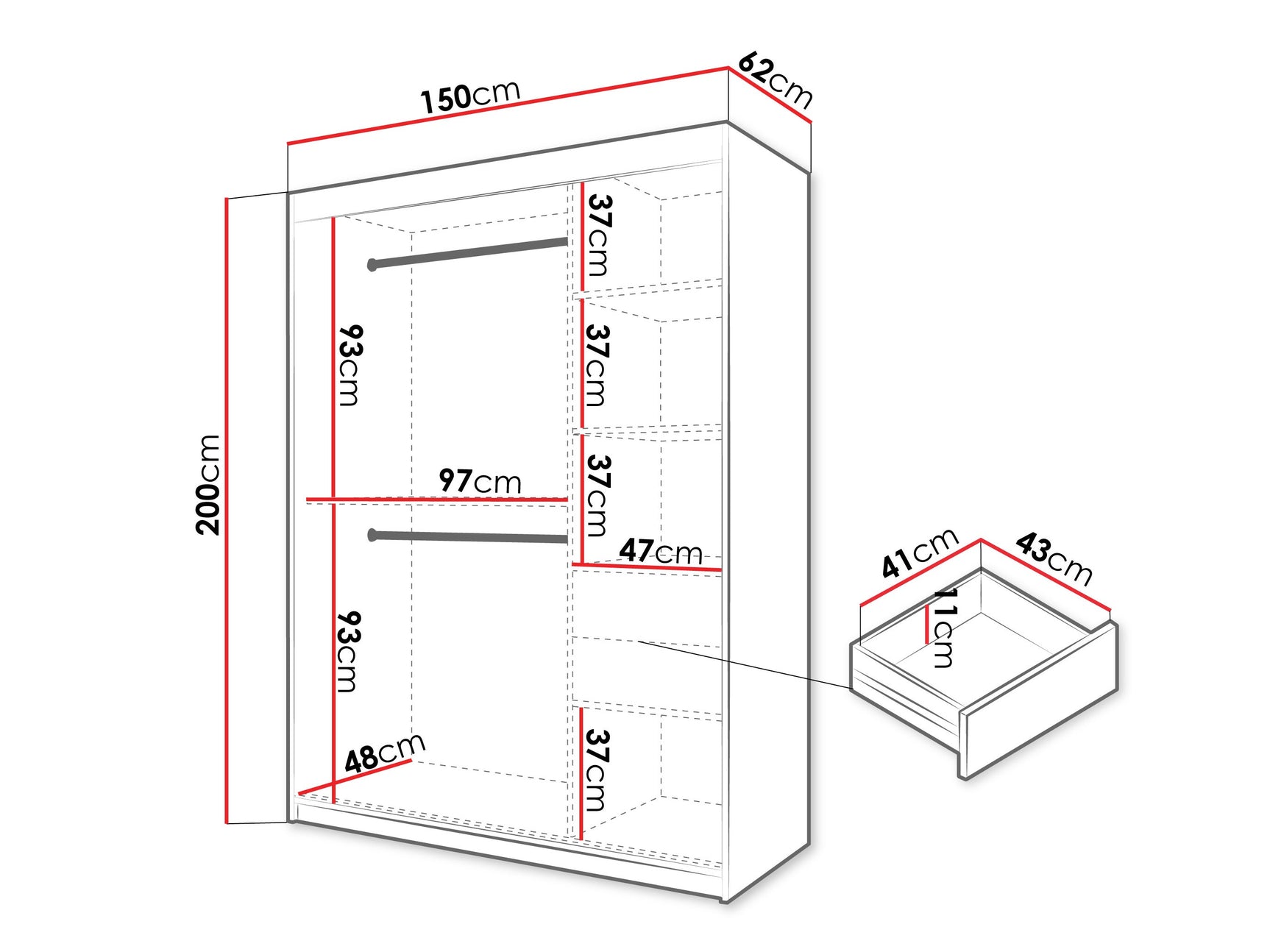 Garderobeskab Hartford 578