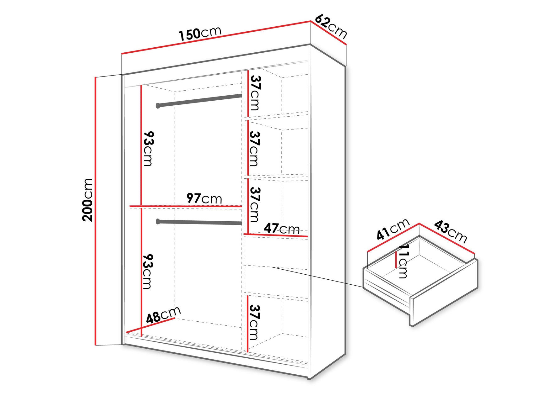 Garderobeskab Hartford 578