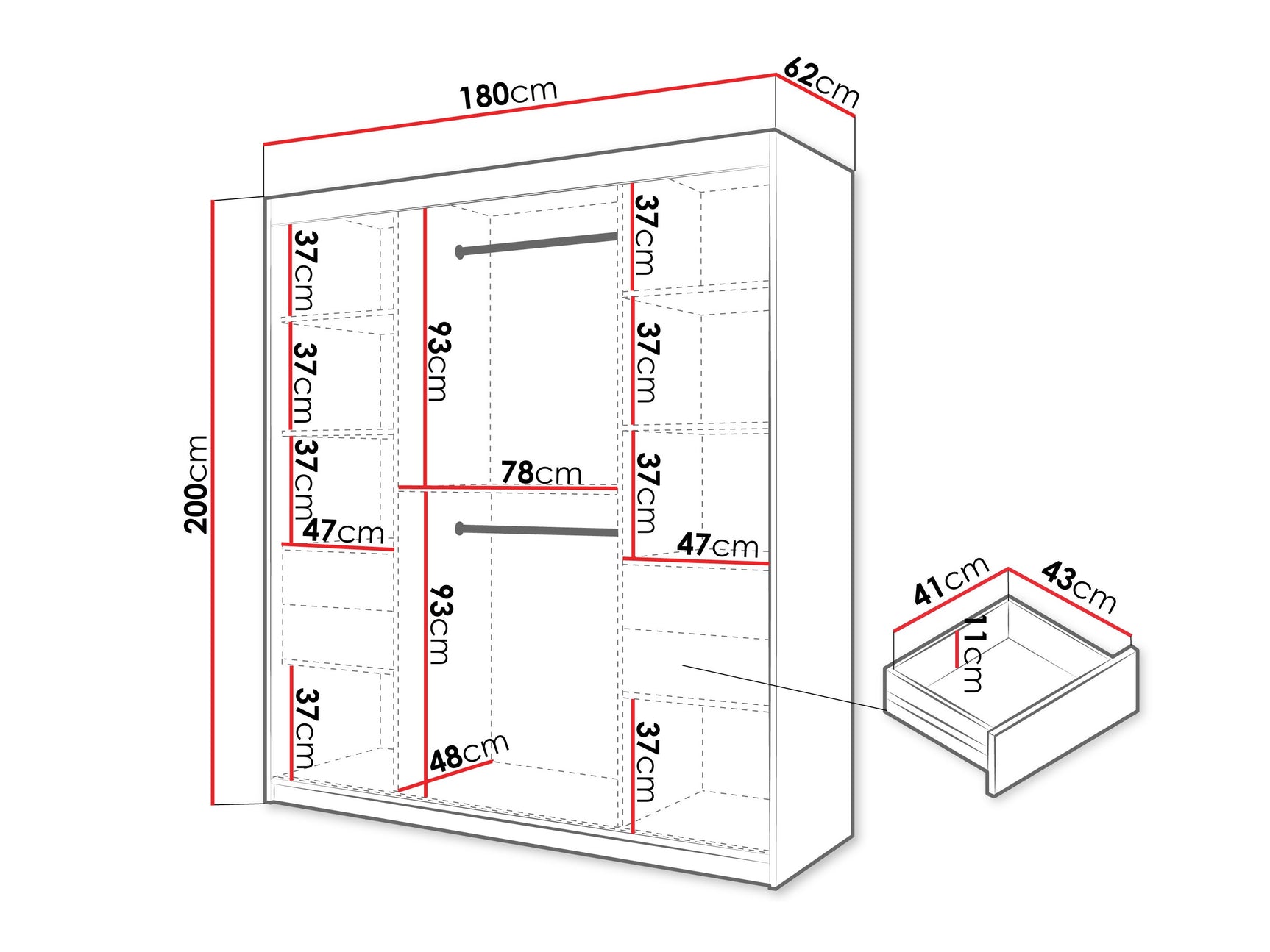 Garderobeskab Hartford 578