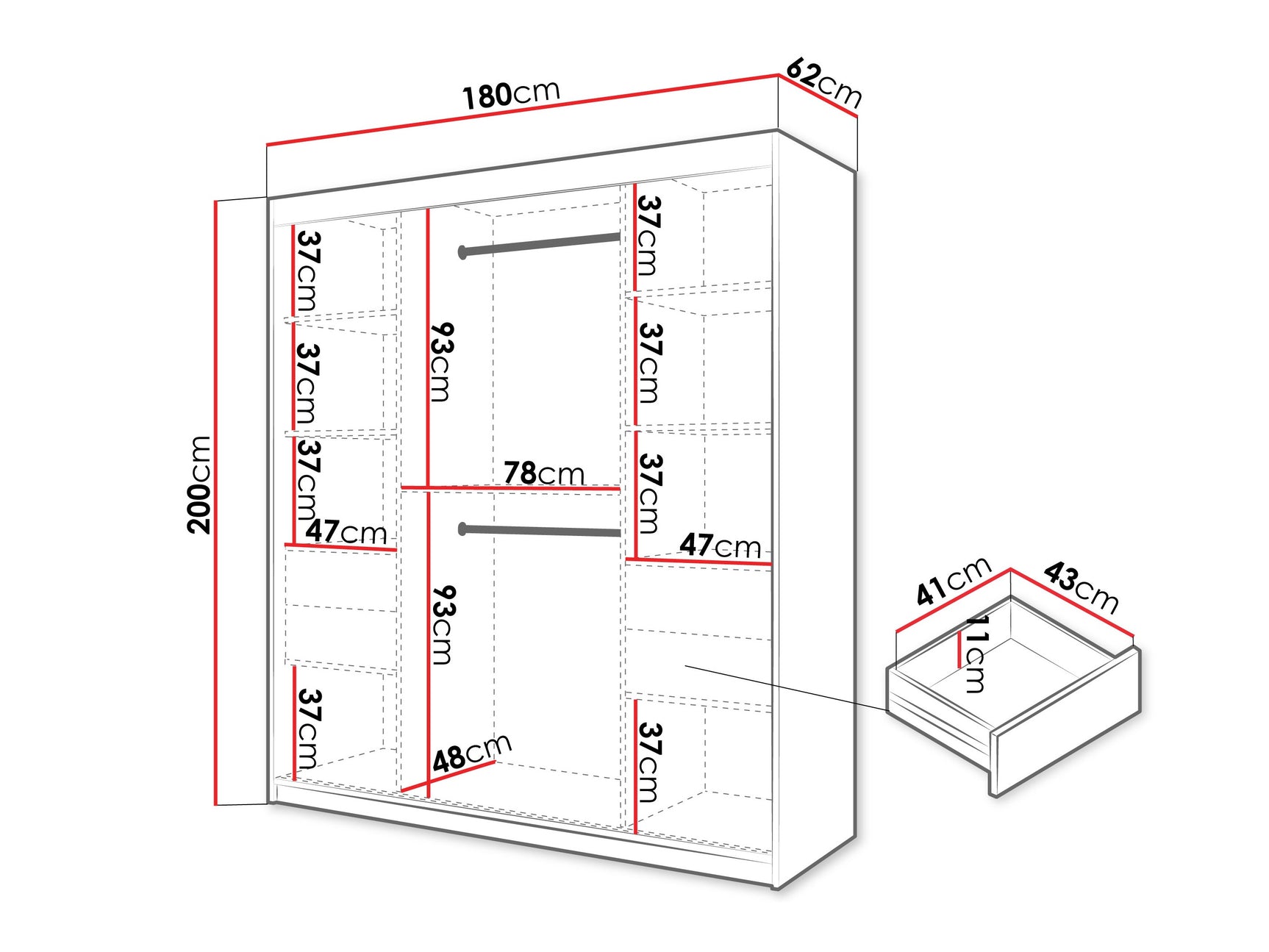 Garderobeskab Hartford 578