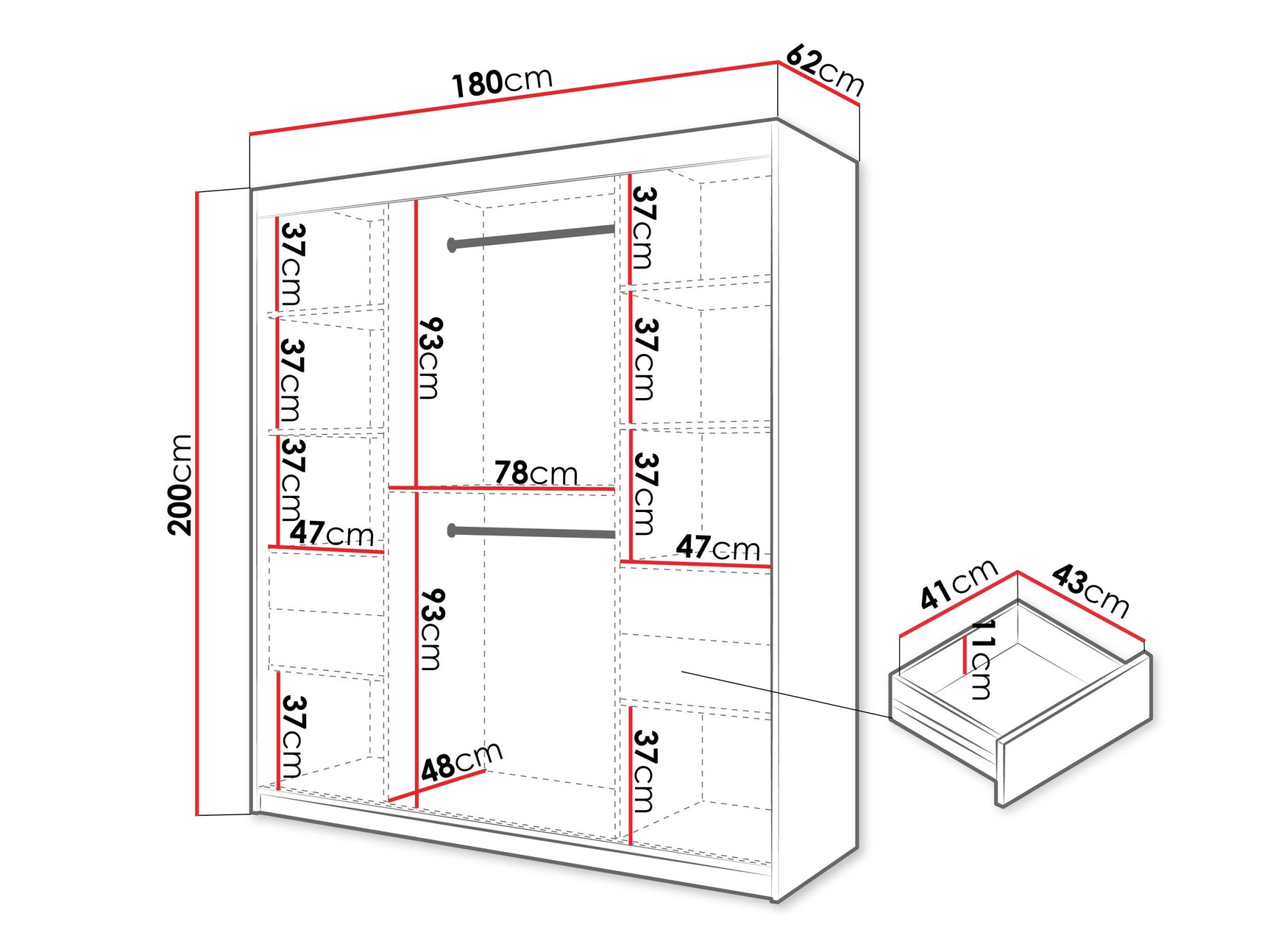 Garderobeskab Hartford 578