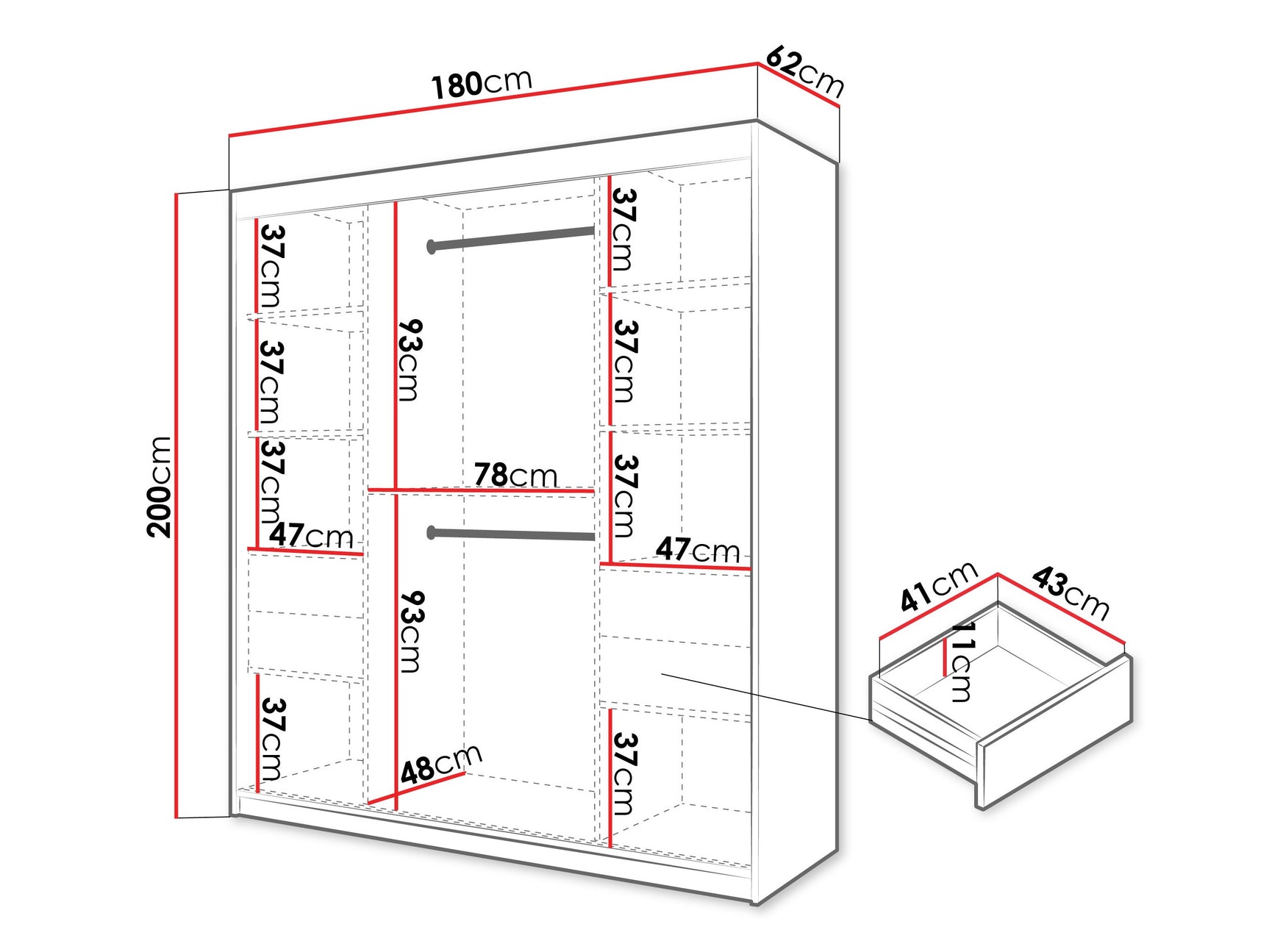 Garderobeskab Hartford 578